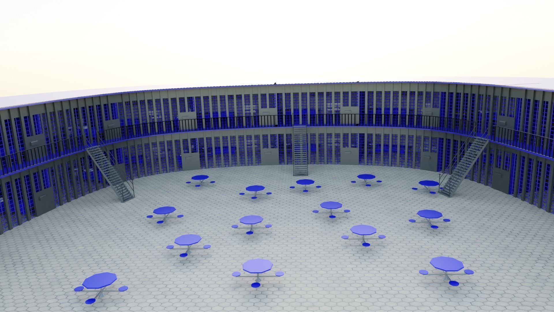 Prison Interior Low-poly 3D model_2