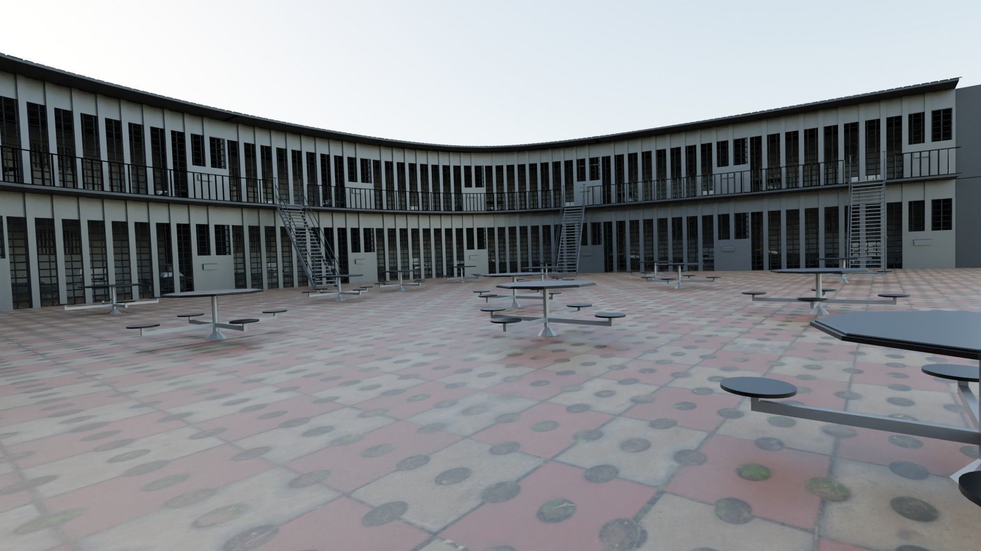 Prison Interior Low-poly 3D model_4