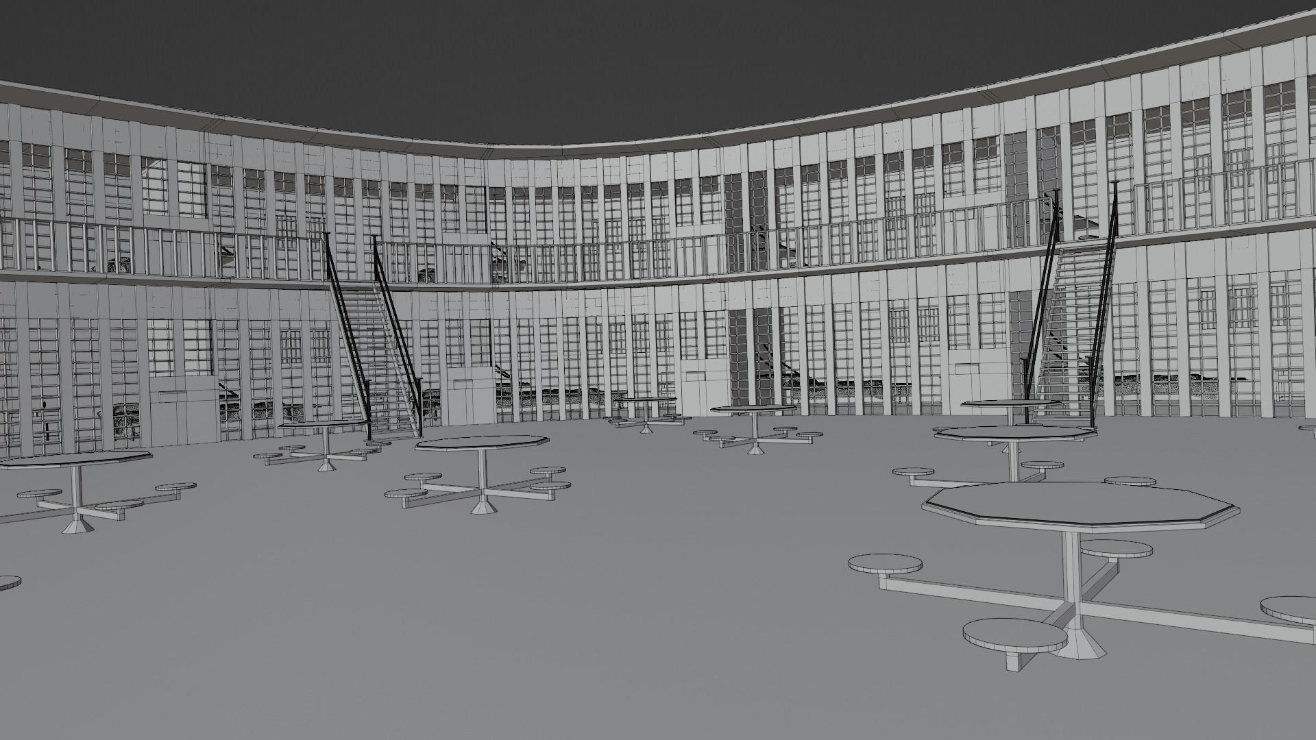Prison Interior Low-poly 3D model_7