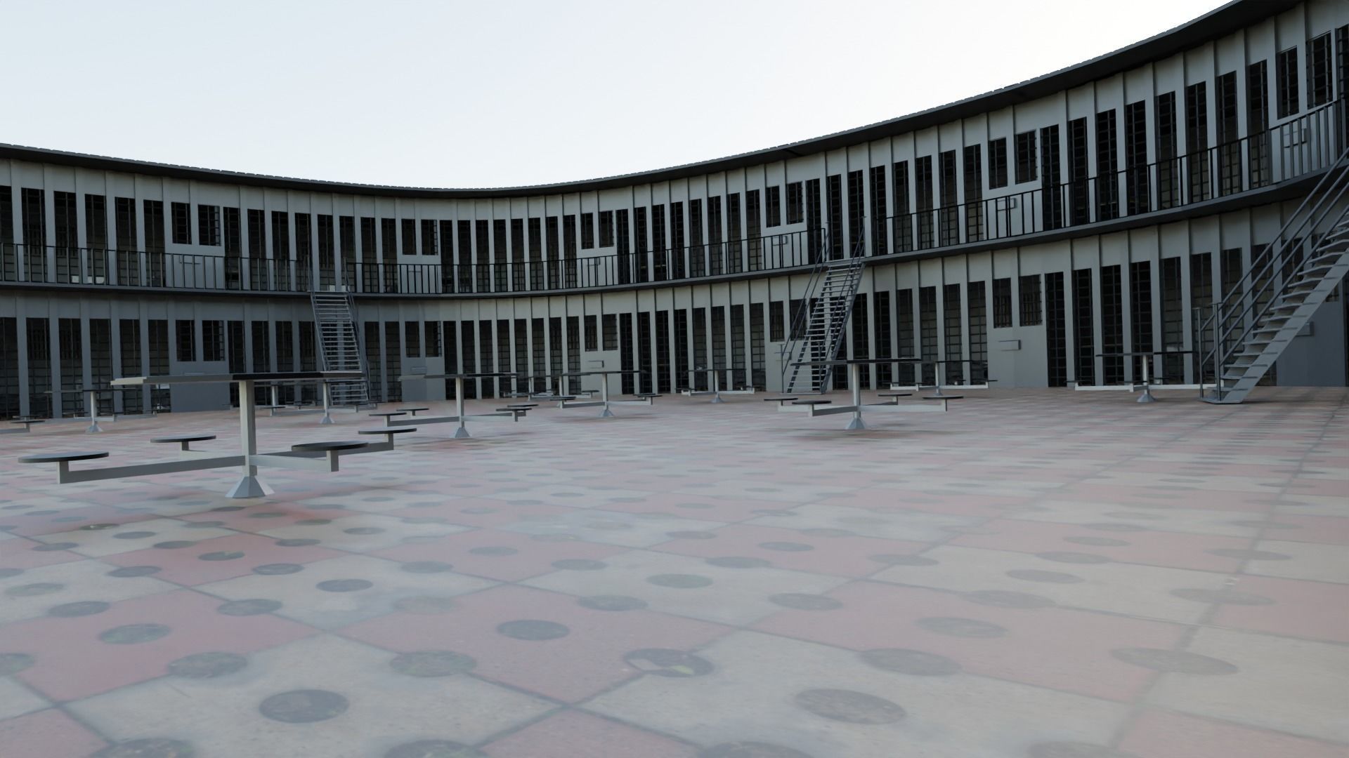 Prison Interior Low-poly 3D model_5