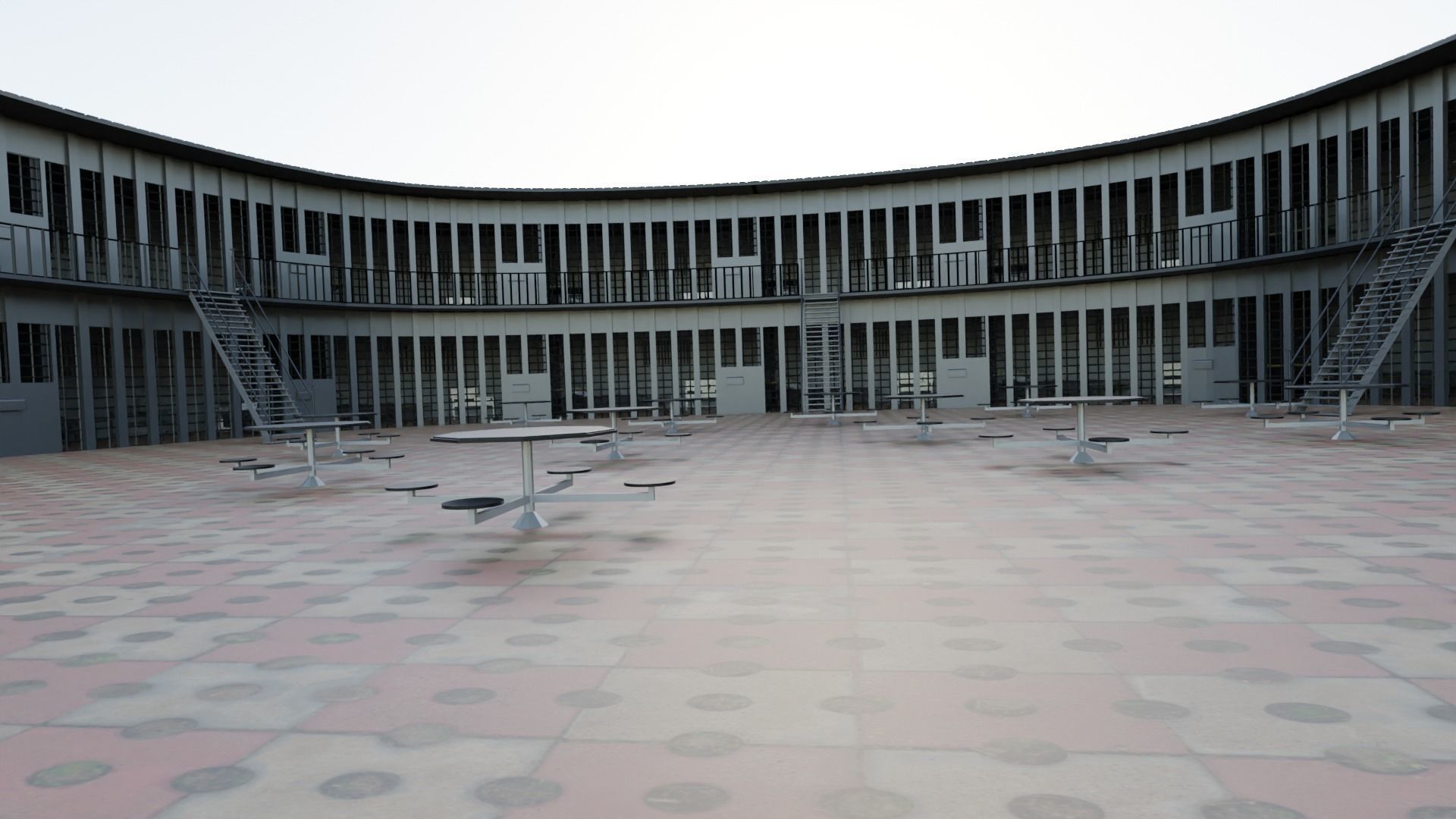 Prison Interior Low-poly 3D model_3