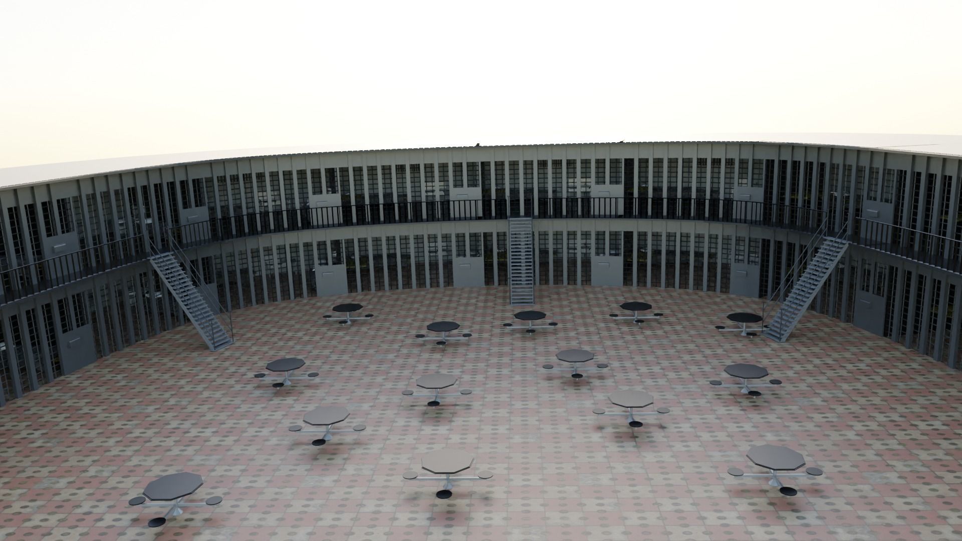 Prison Interior Low-poly 3D model_2