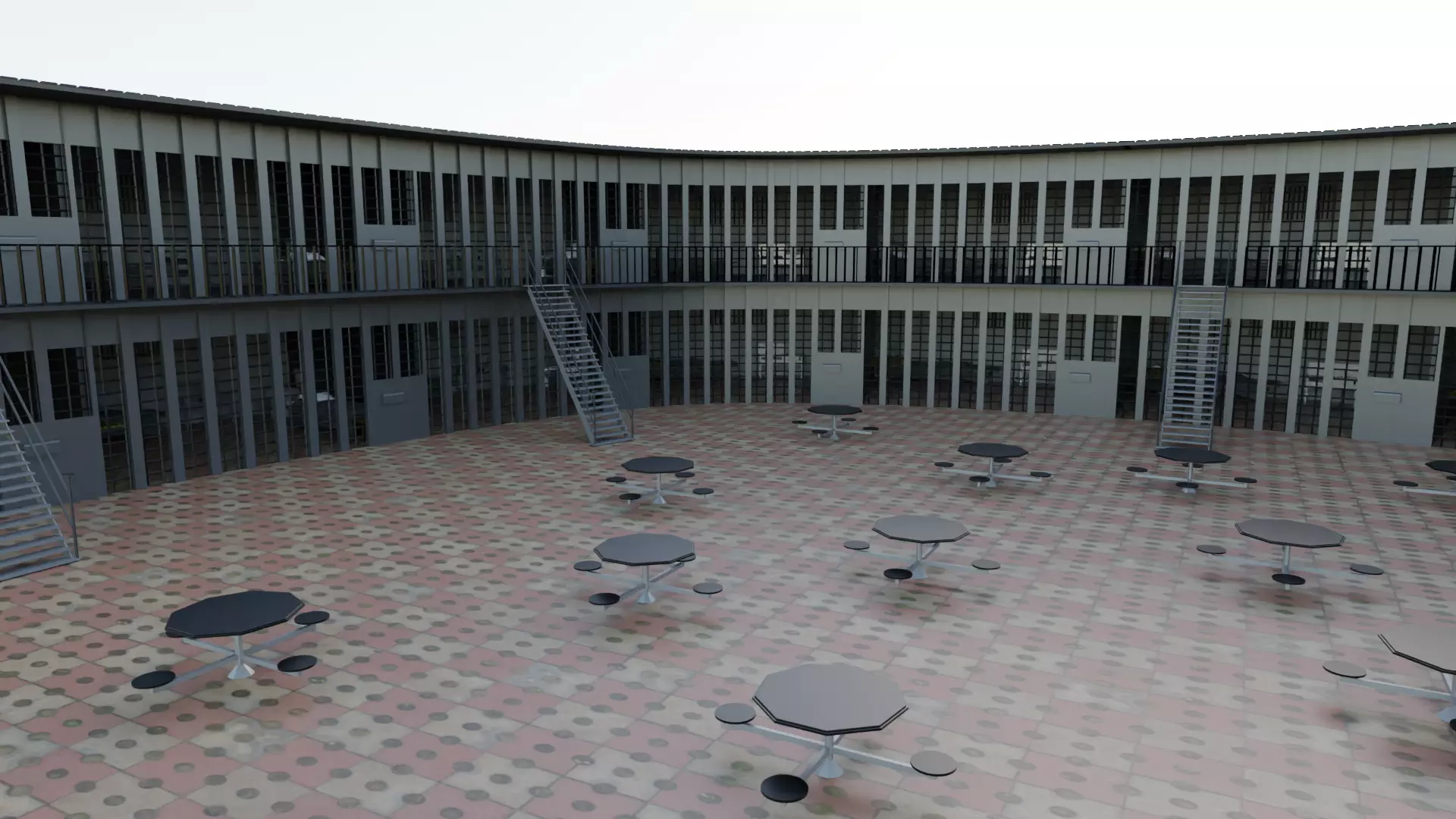 Prison Interior Low-poly 3D model_0