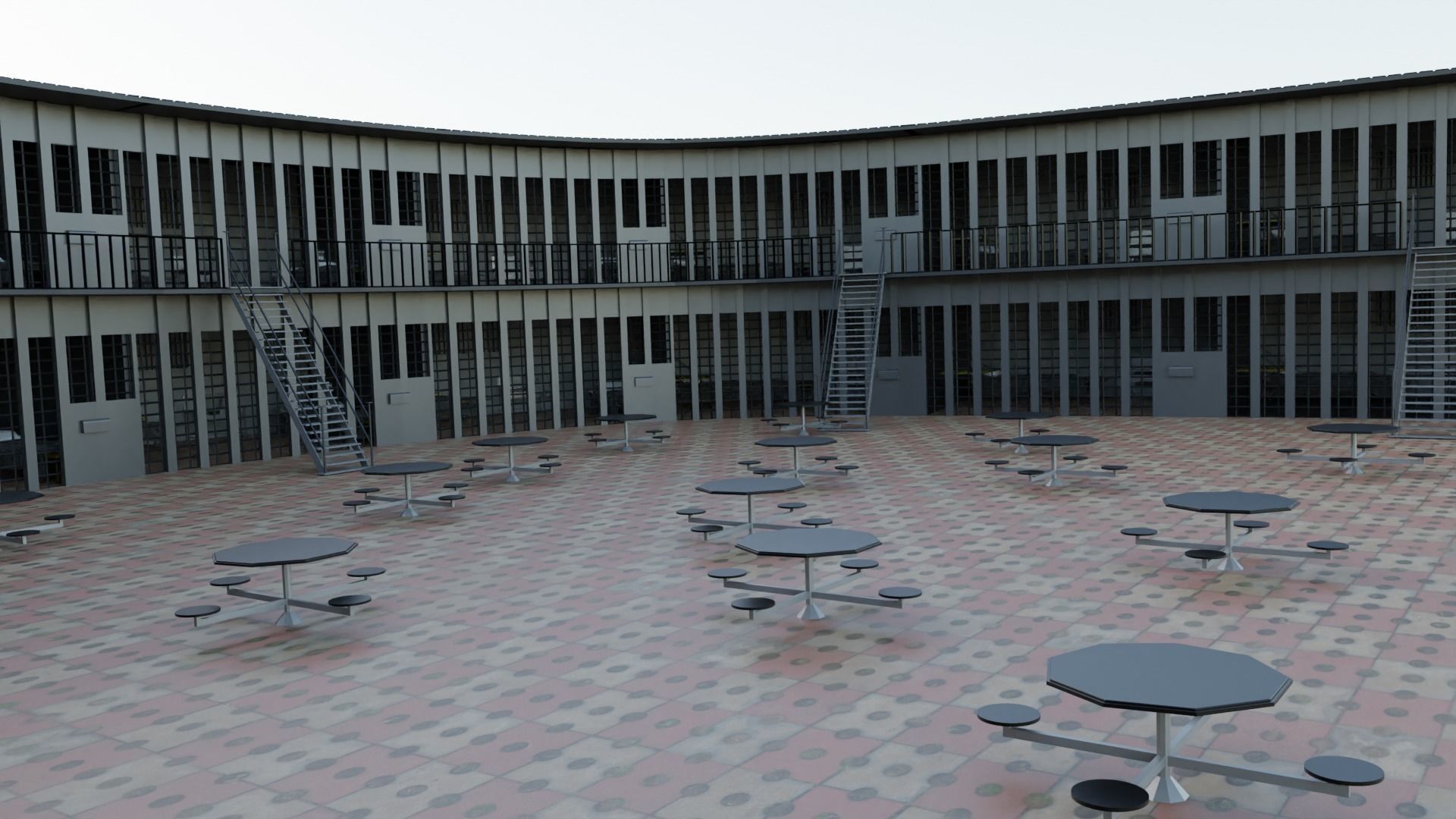 Prison Interior Low-poly 3D model_6