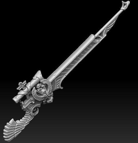 Scarab sniper rifle 3d print 3D print model