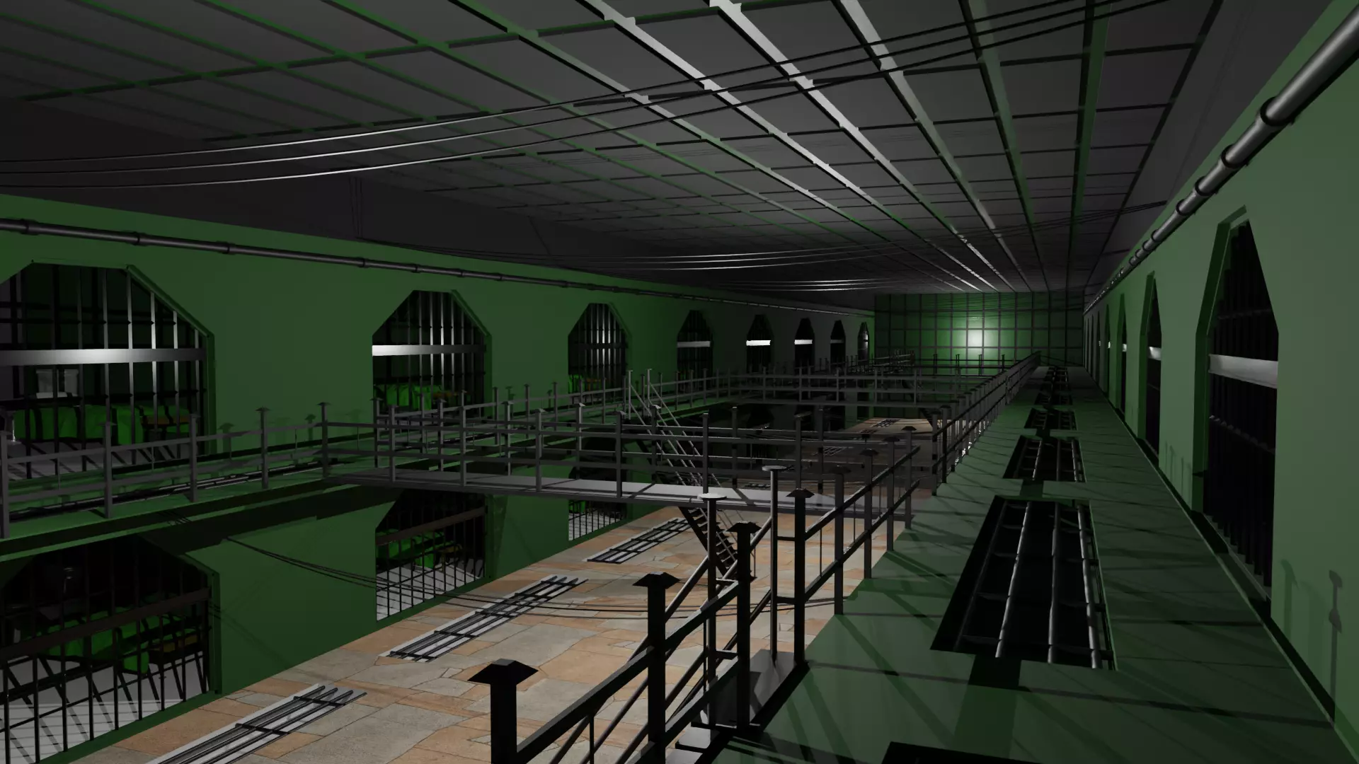 Prison Interior Low-poly 3D model