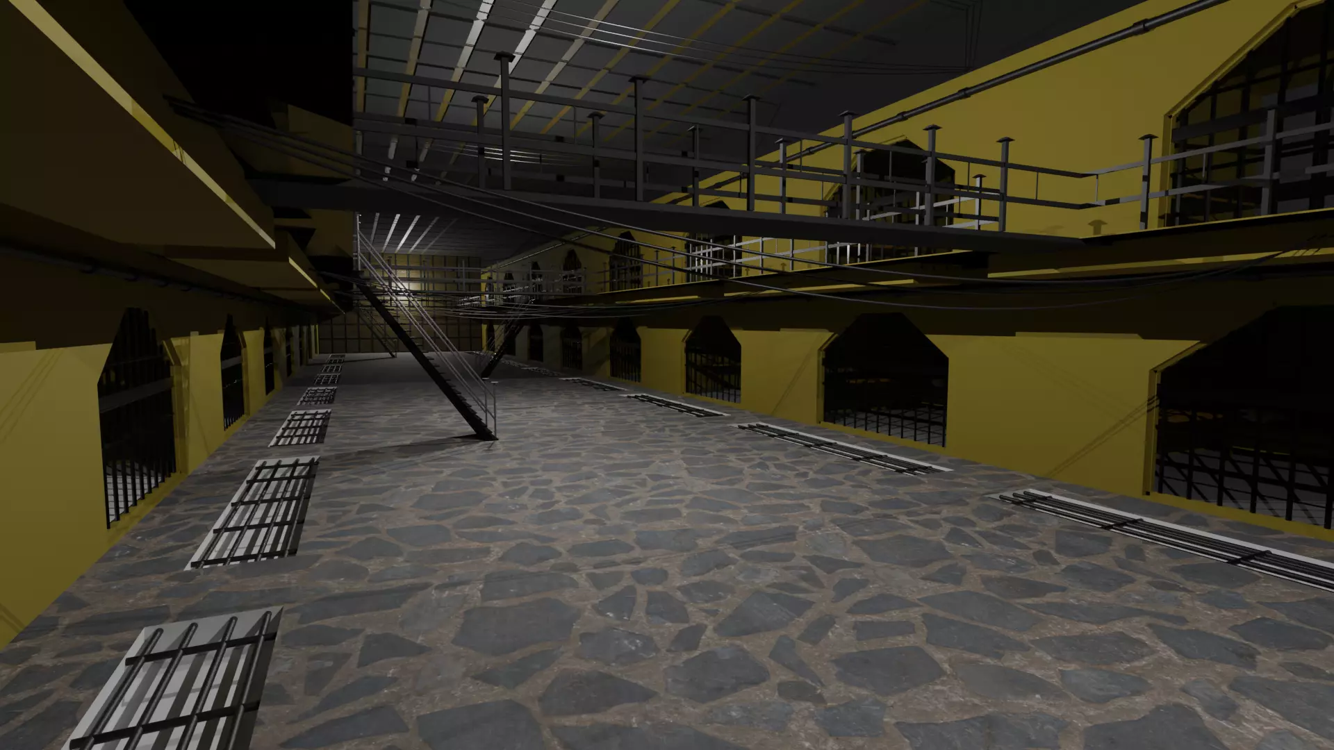 Prison Interior Low-poly 3D model