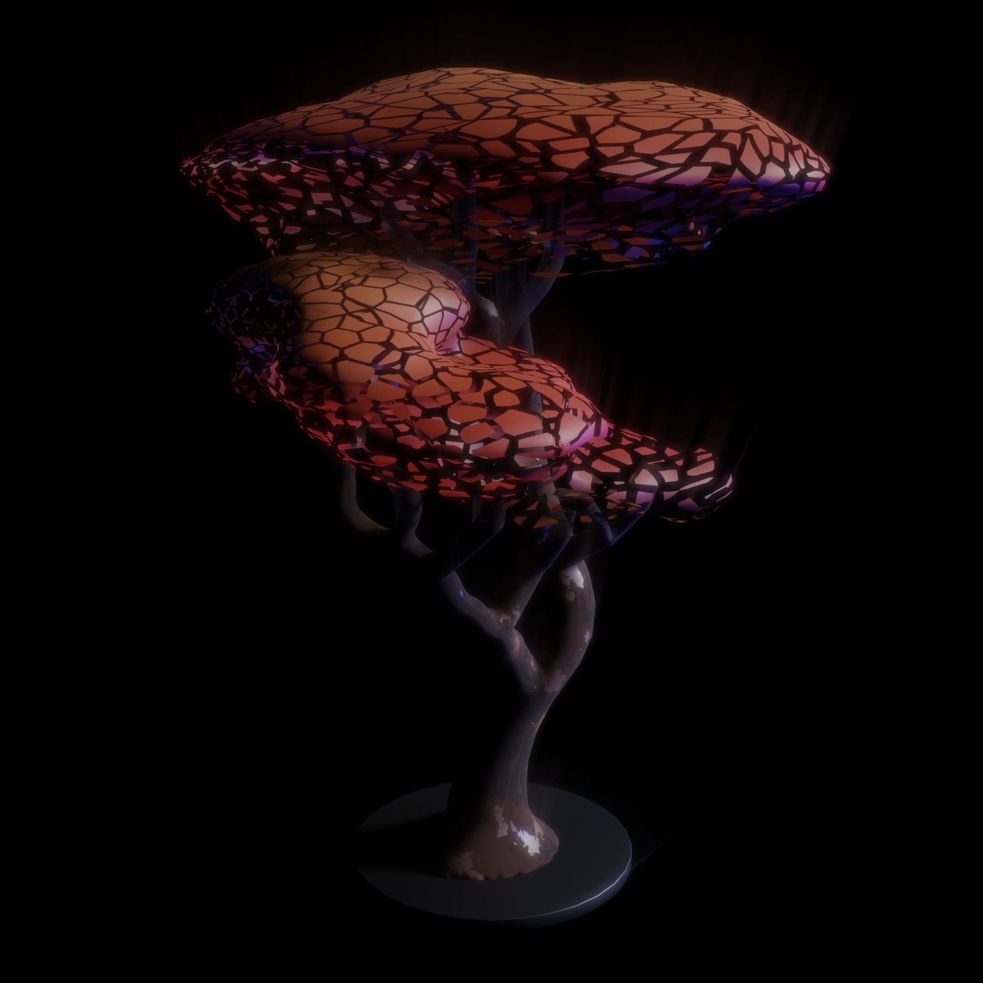 Stylized Japanese Maple Tree Low-poly 3D model_6