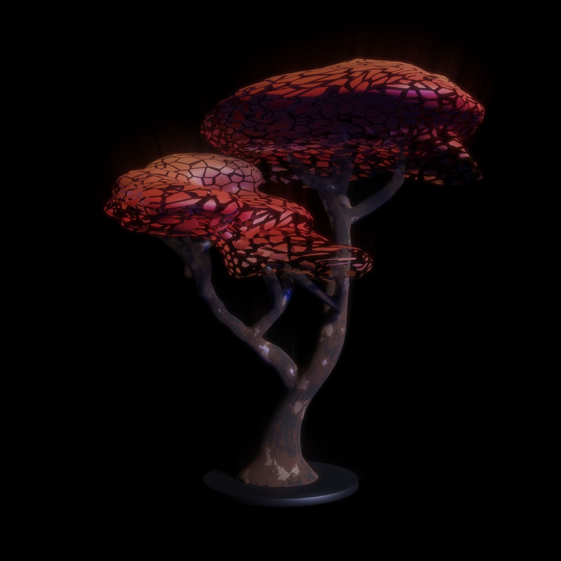 Stylized Japanese Maple Tree Low-poly 3D model_3