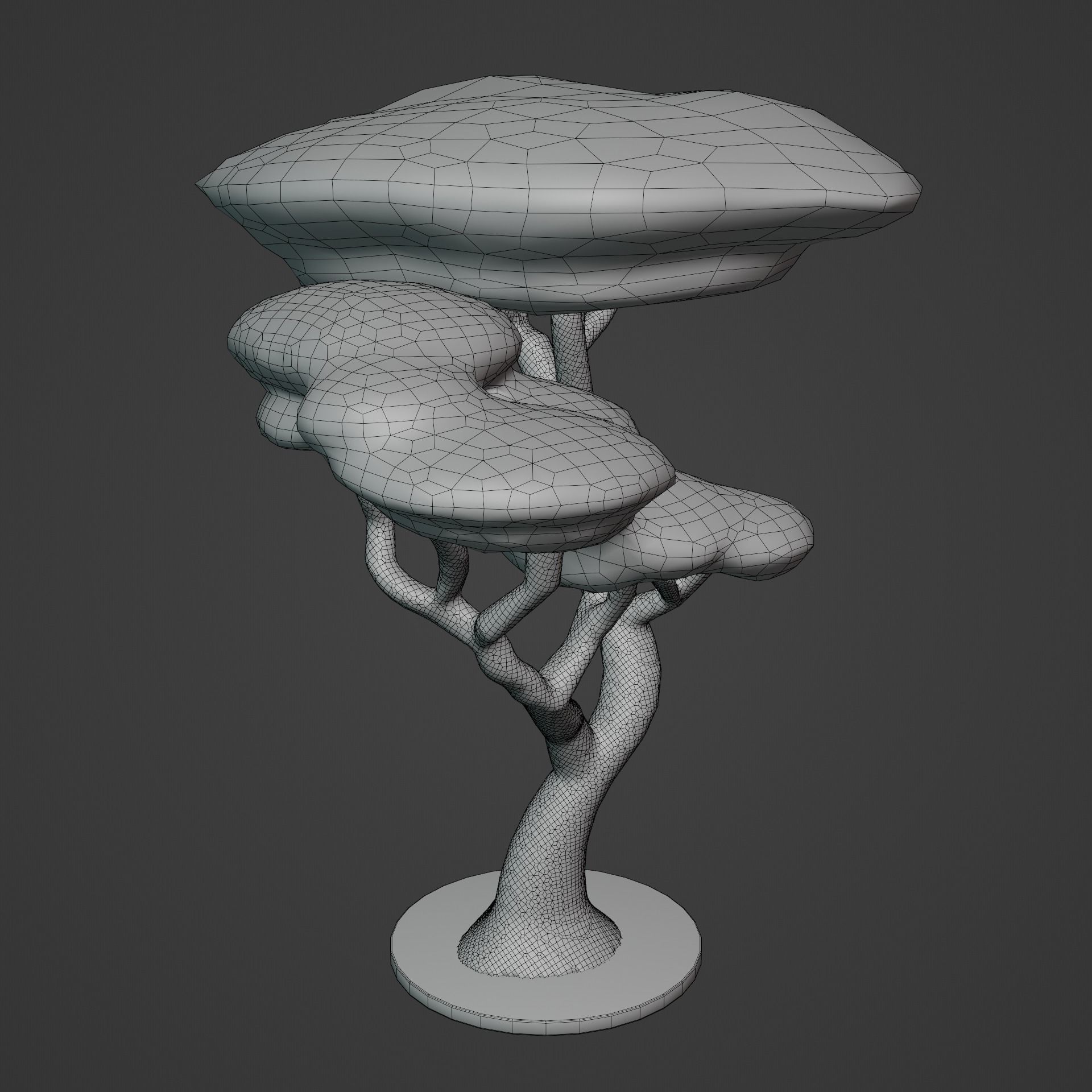 Stylized Japanese Maple Tree Low-poly 3D model_12