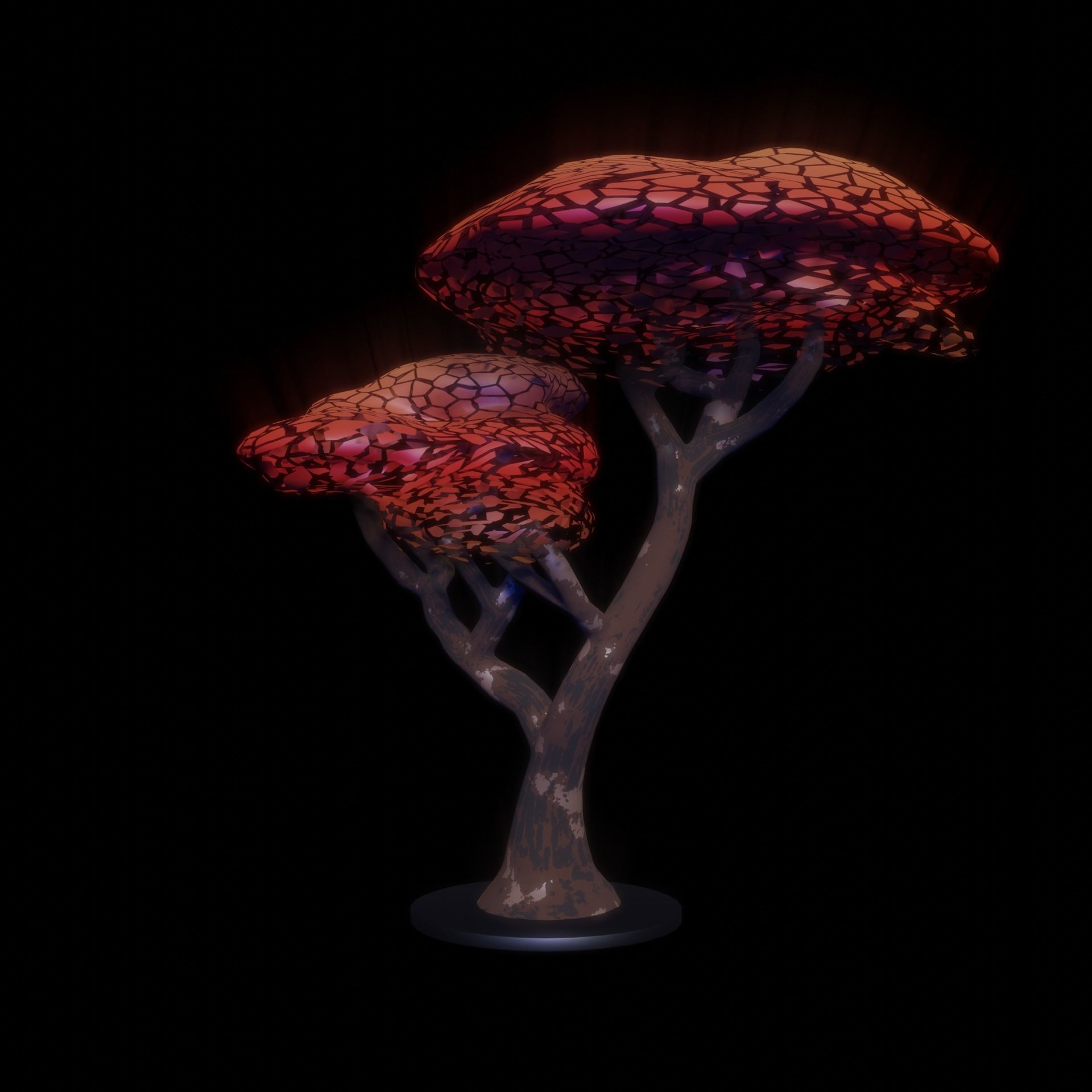 Stylized Japanese Maple Tree Low-poly 3D model_5