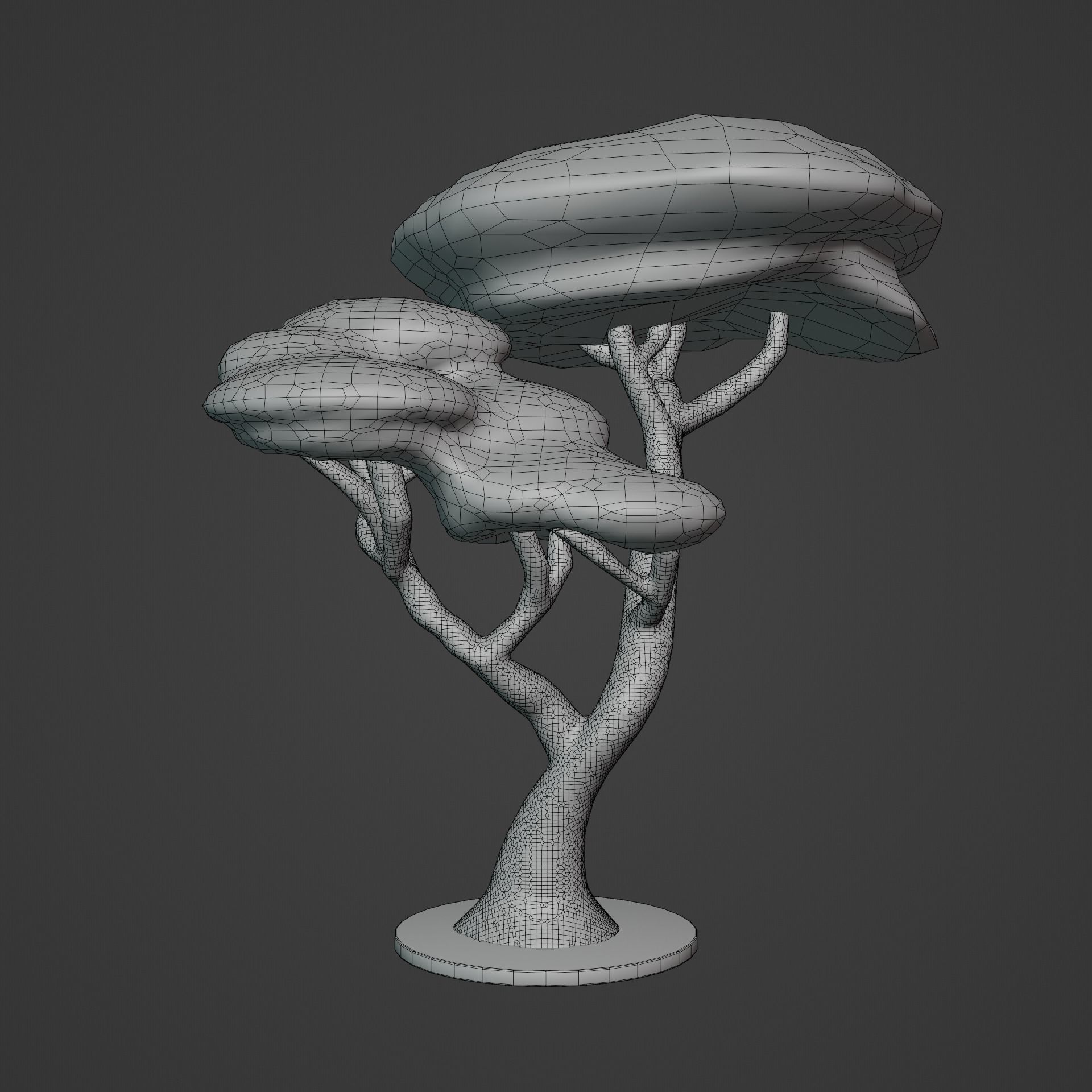 Stylized Japanese Maple Tree Low-poly 3D model_11