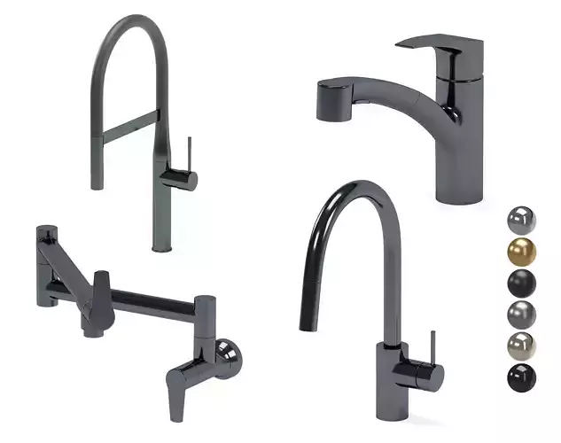 GROHE kitchen faucet collection 01 3D model