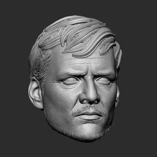 Din Djarin - Mandalorian - Pedro Pascal head 3D print model