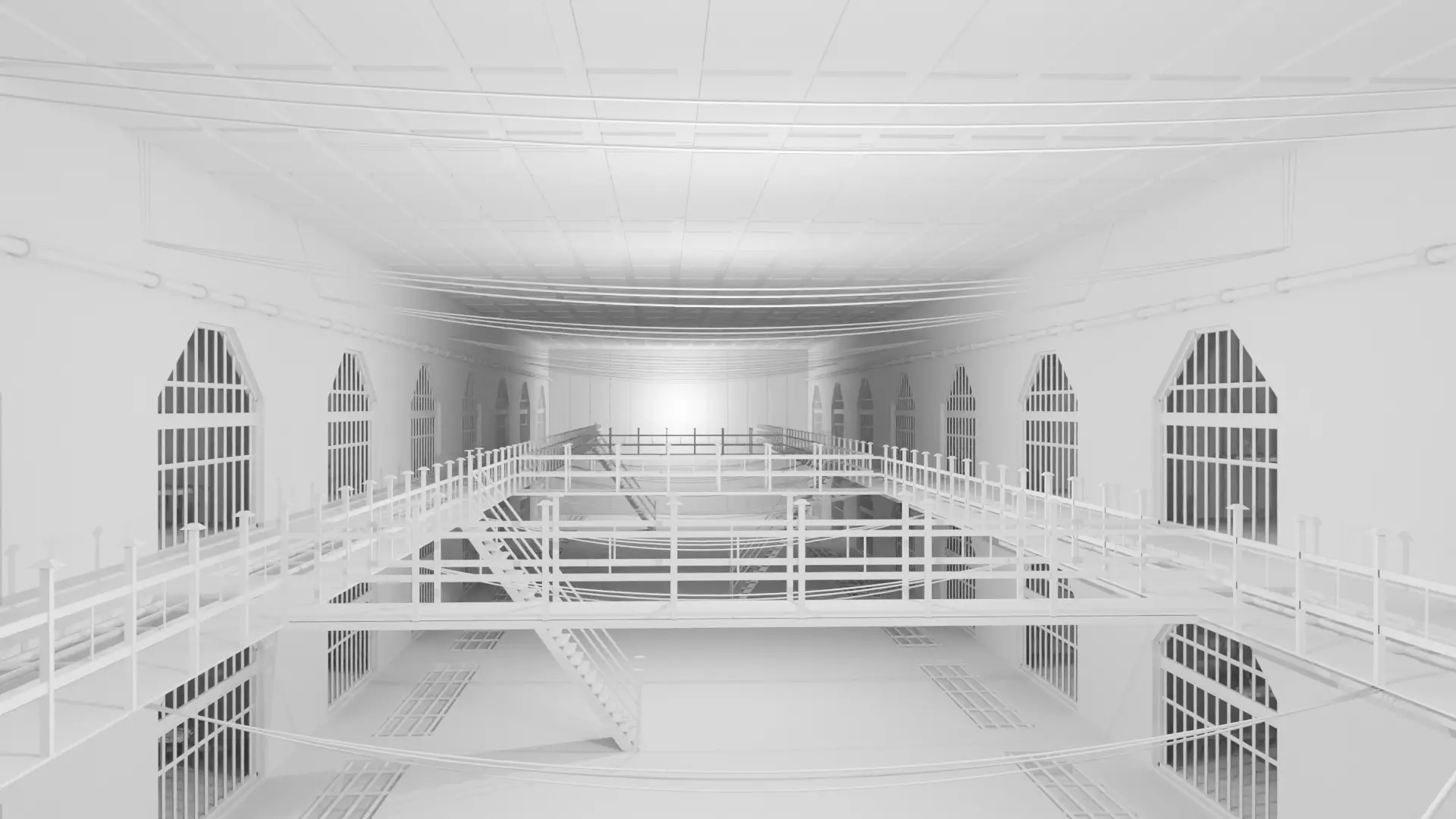 Prison Interior Low-poly 3D model