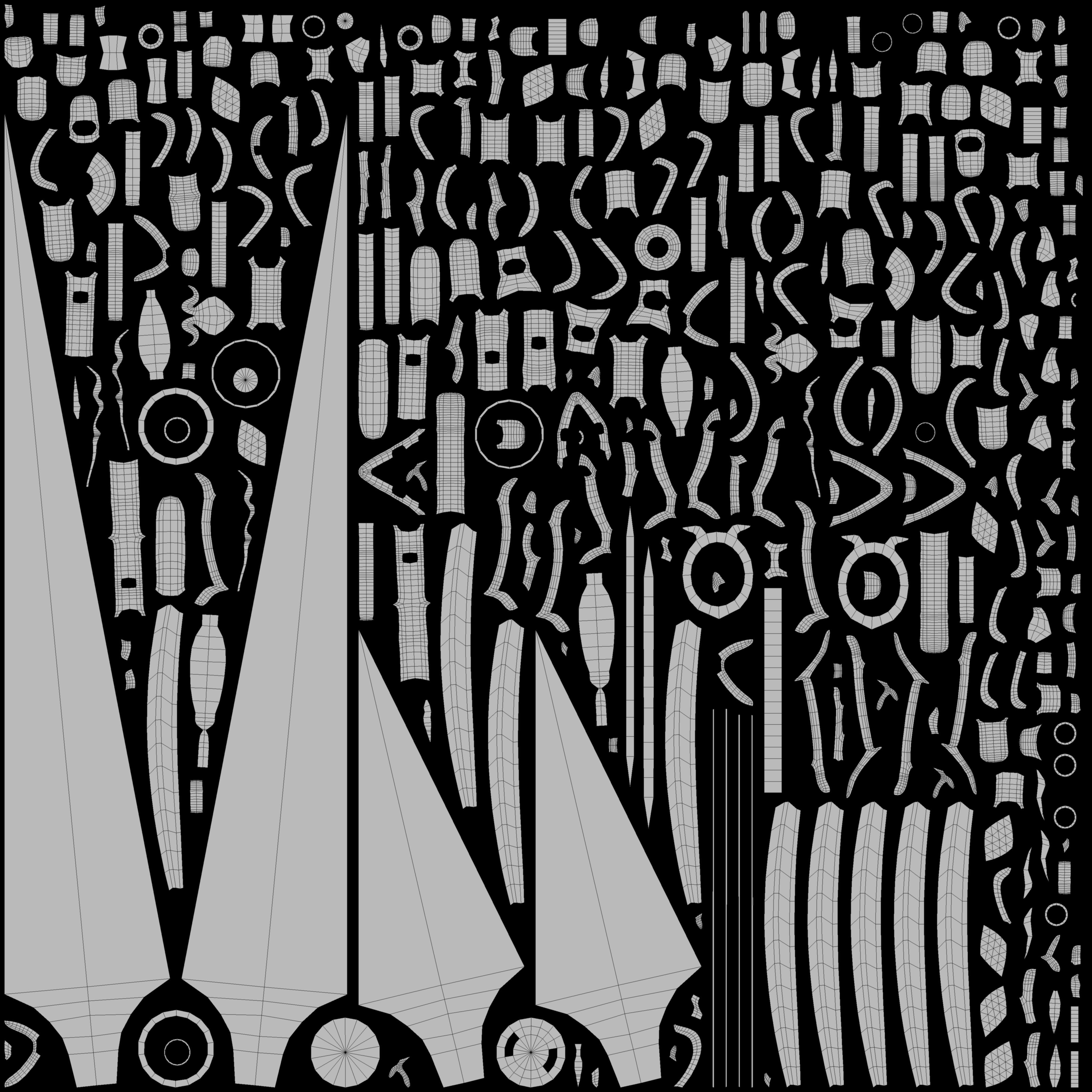 Fantasy Sword 27 With Scabbard 3D Model Low-poly 3D model_12