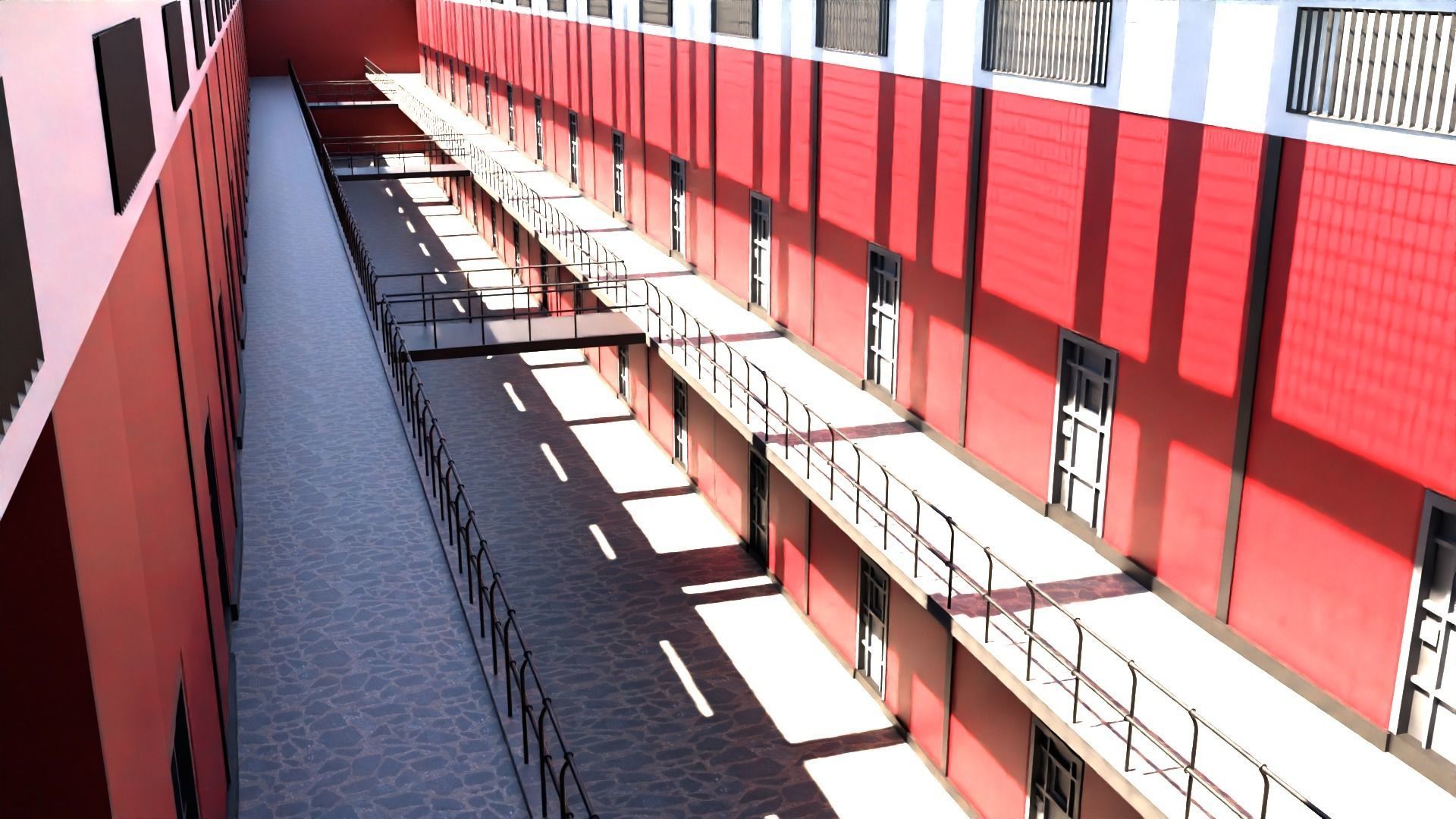 Prison Interior Low-poly 3D model_3