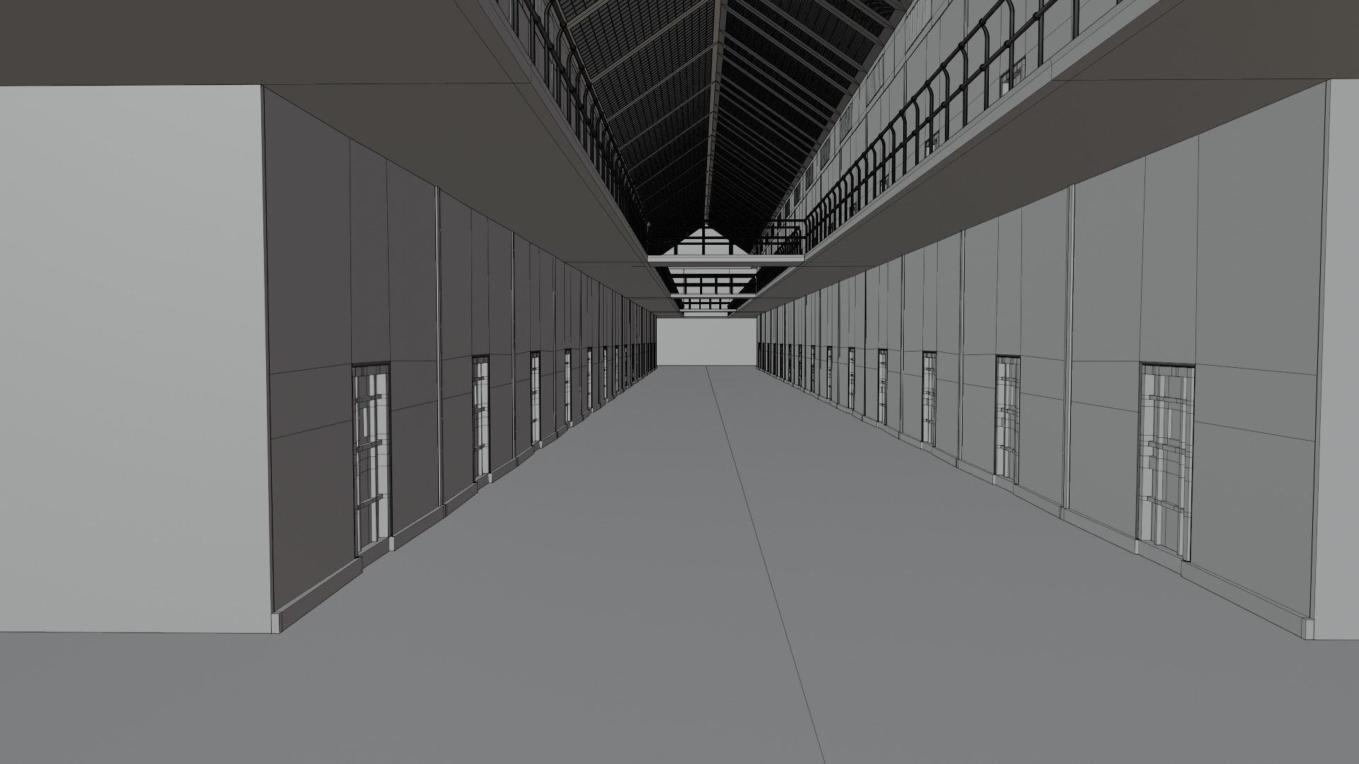 Prison Interior Low-poly 3D model_8