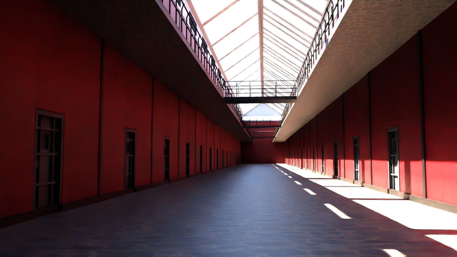 Prison Interior Low-poly 3D model_4