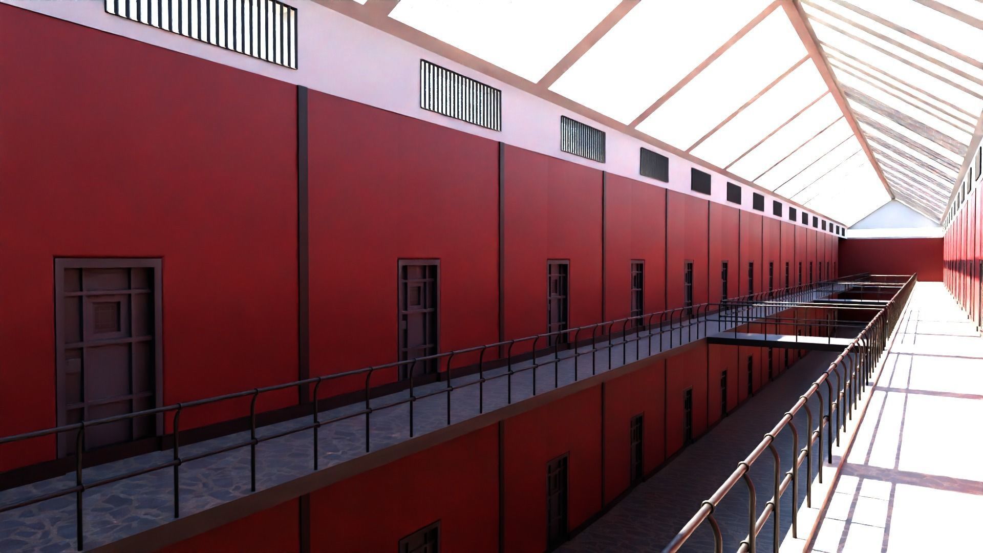Prison Interior Low-poly 3D model_5