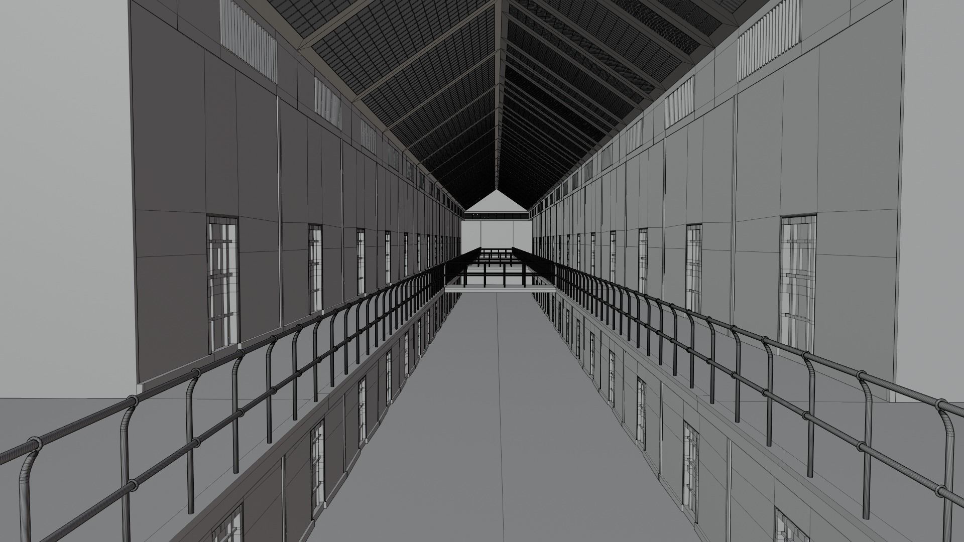 Prison Interior Low-poly 3D model_7