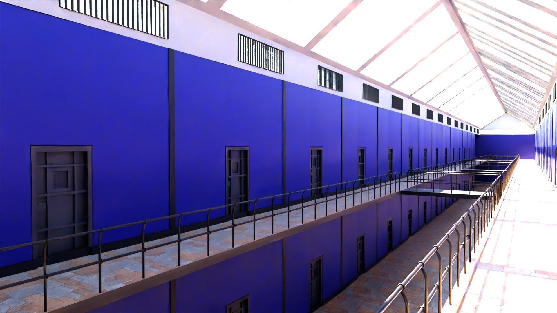 Prison Interior Low-poly 3D model_5