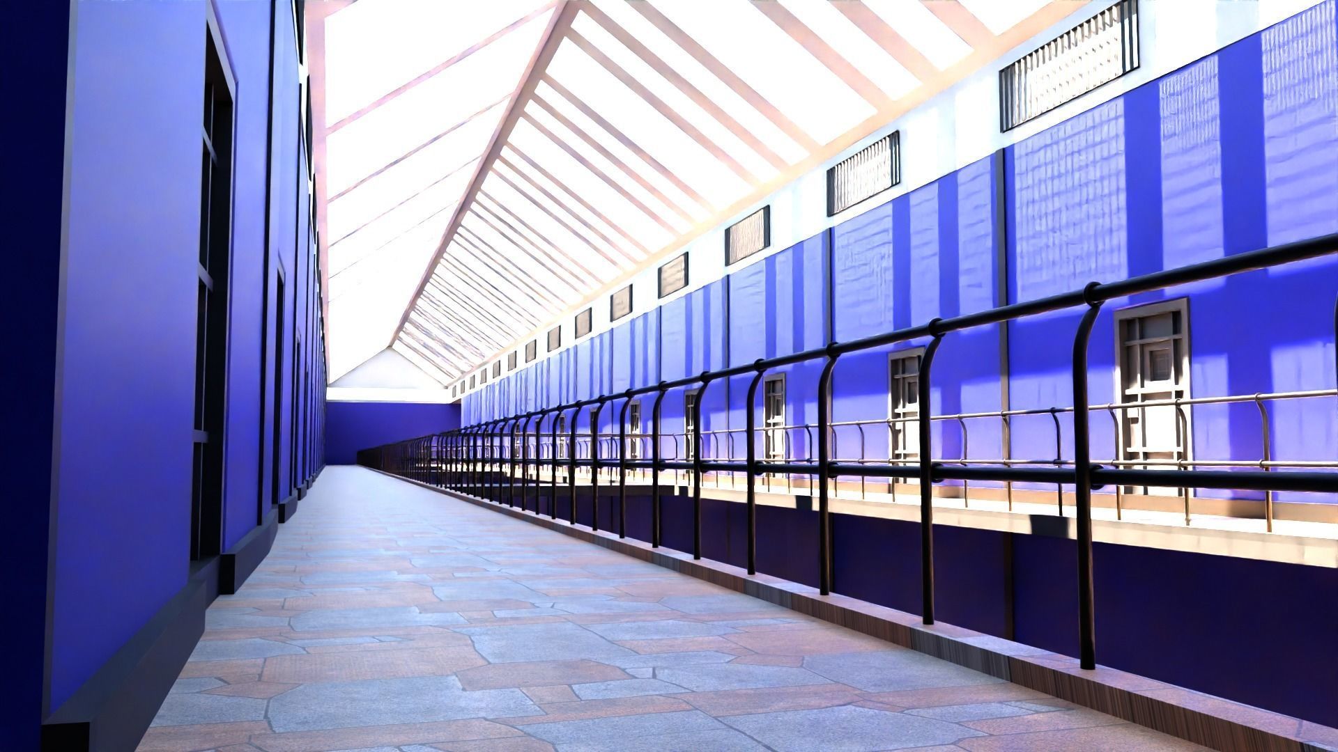 Prison Interior Low-poly 3D model_6