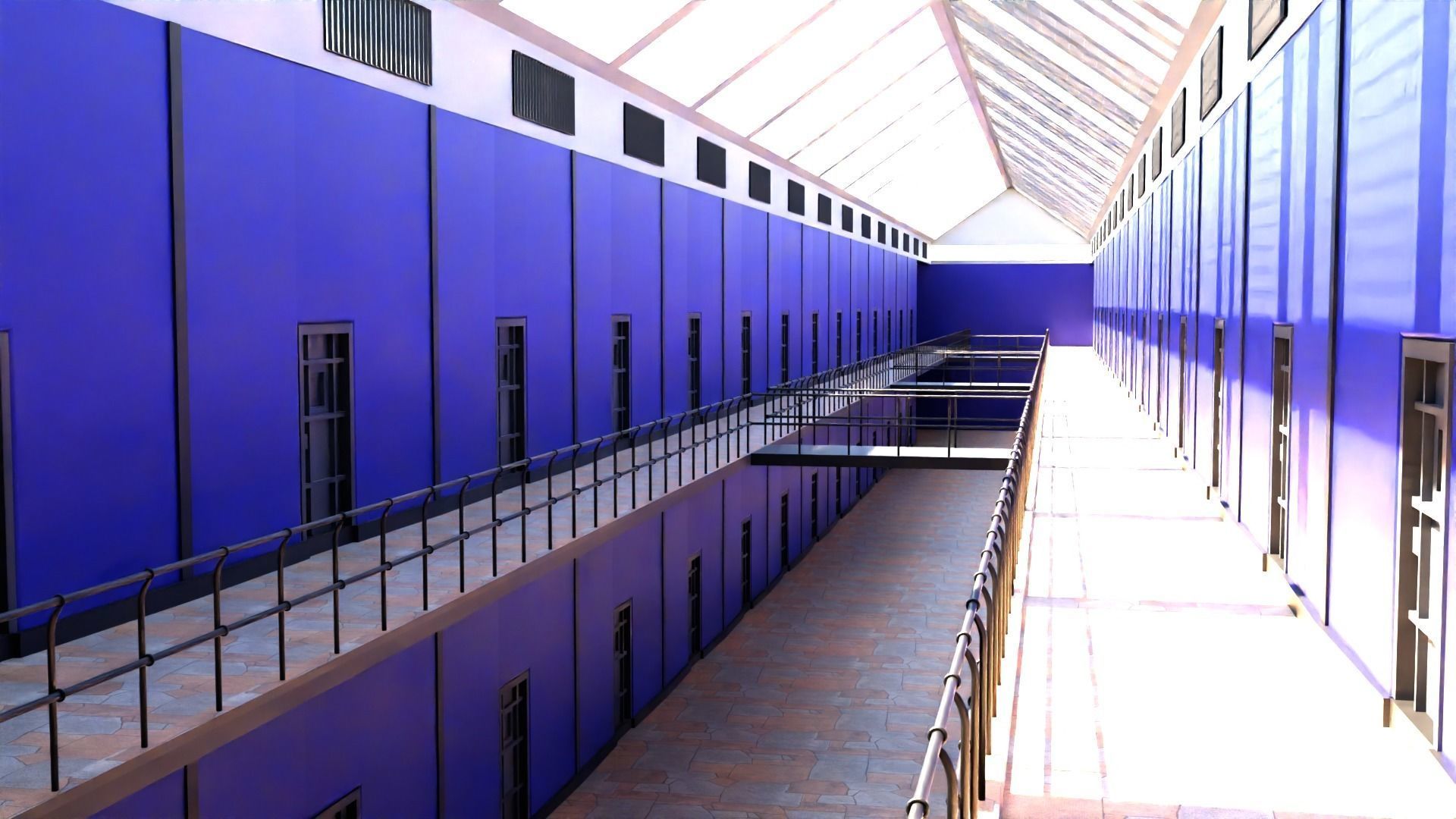 Prison Interior Low-poly 3D model_1