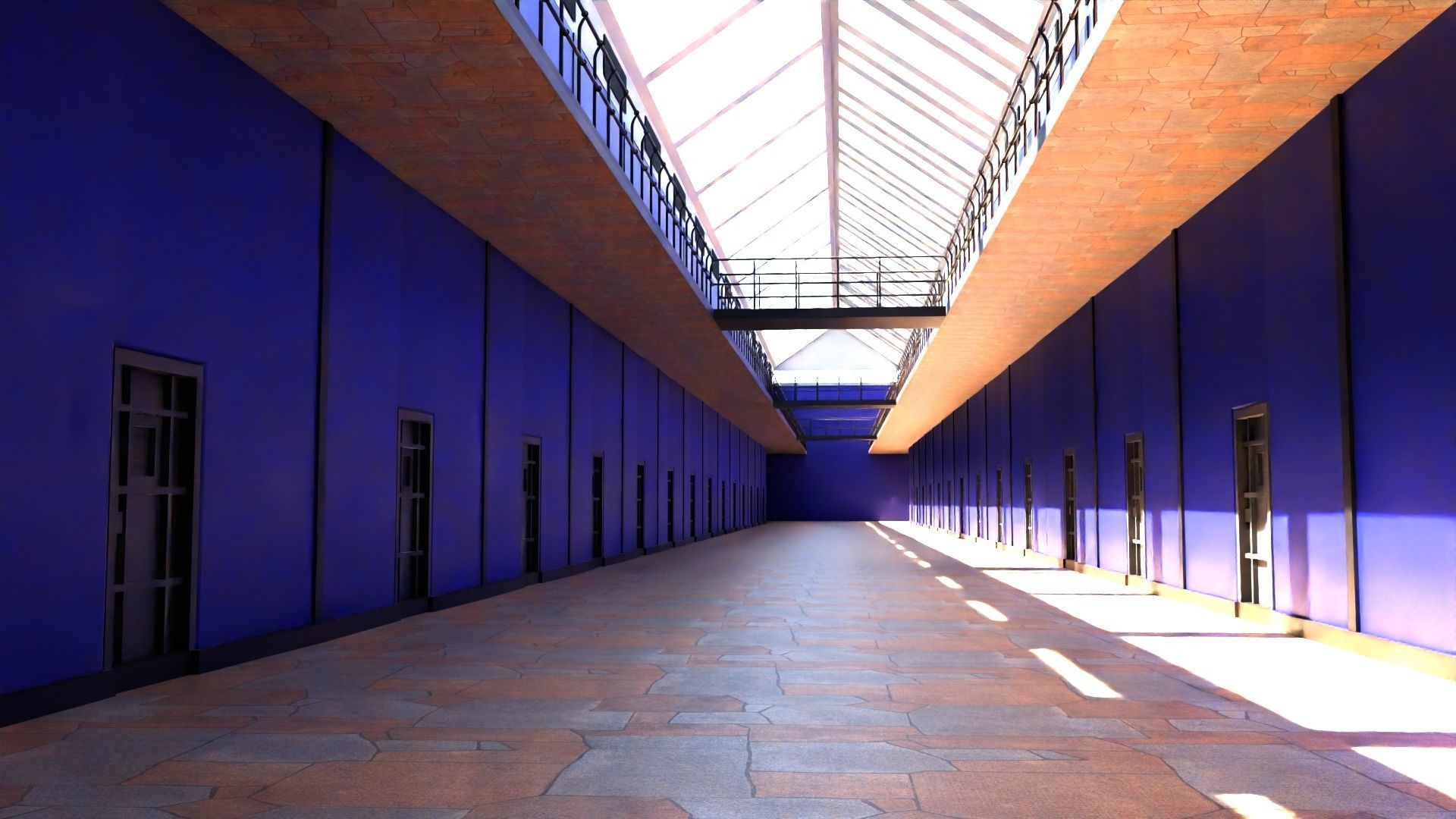 Prison Interior Low-poly 3D model_4