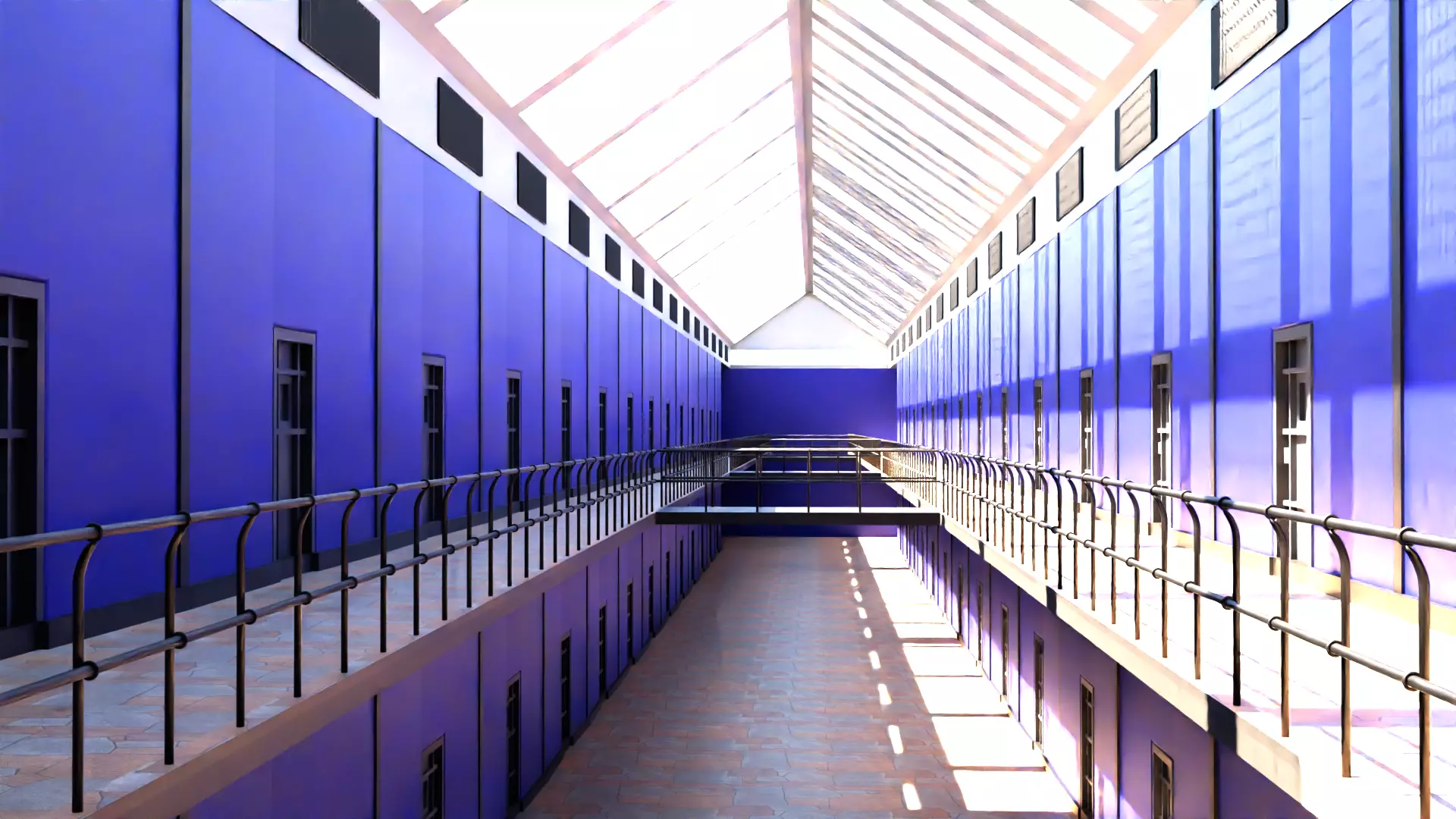 Prison Interior Low-poly 3D model_0