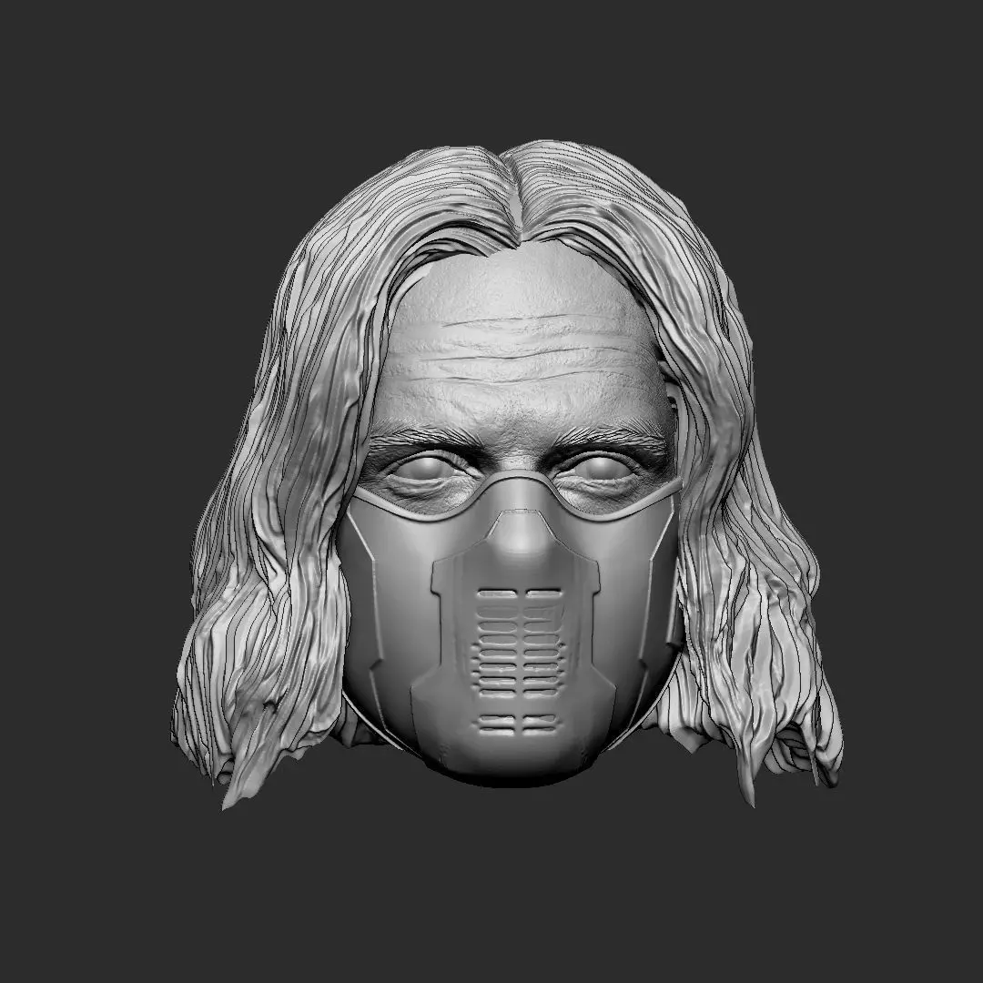 Winter Soldier - Captain America head 3D print model