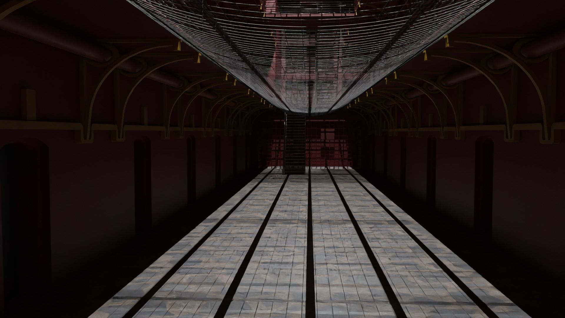 Prison Interior Low-poly 3D model_1
