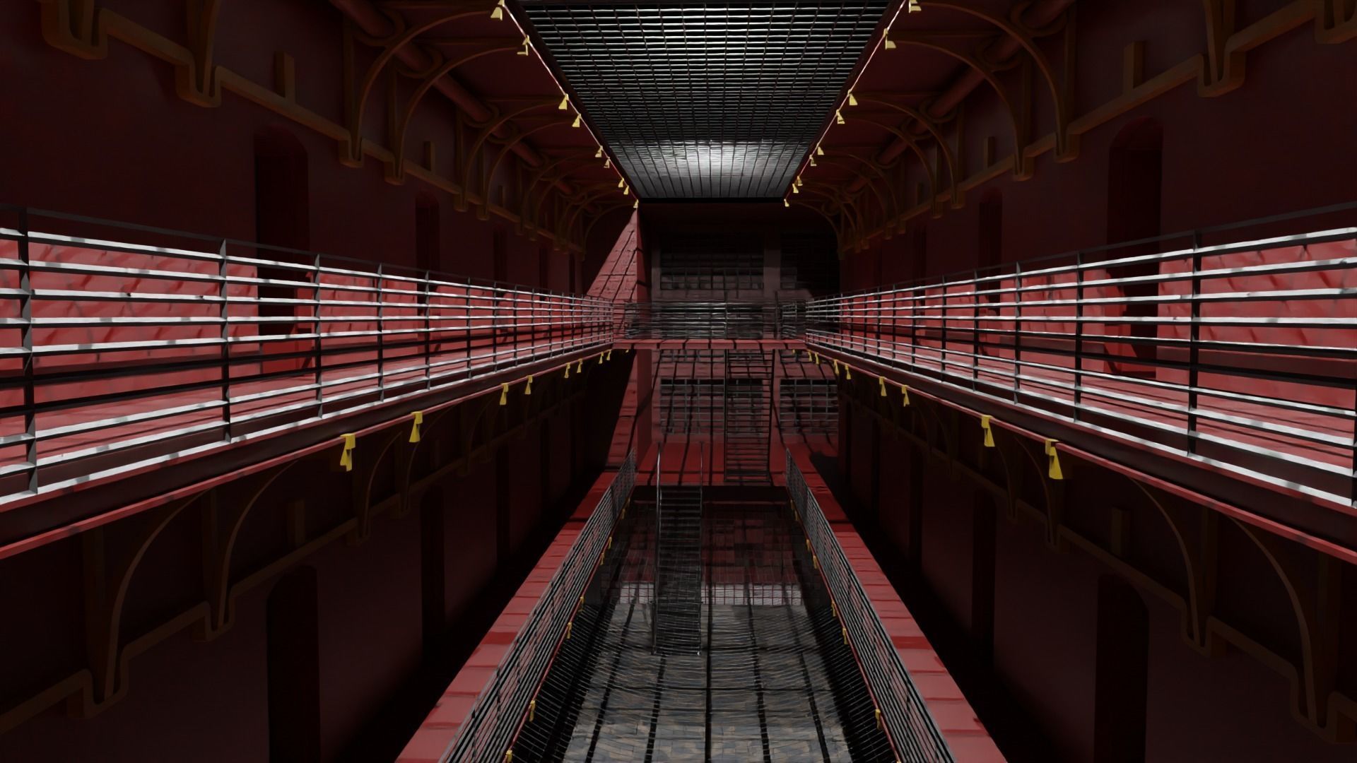 Prison Interior Low-poly 3D model_6