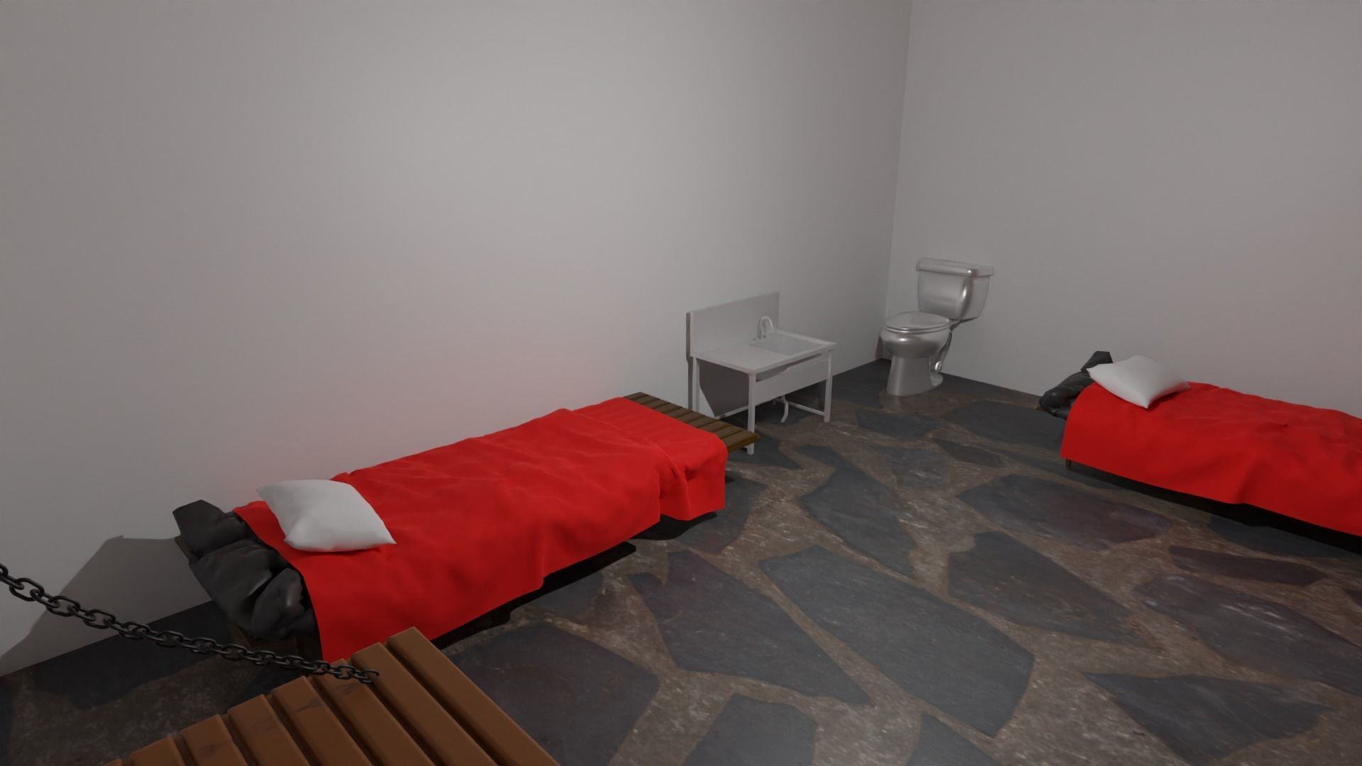 Prison Interior Low-poly 3D model_2
