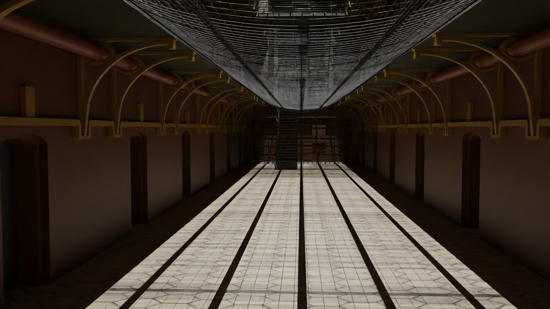 Prison Interior Low-poly 3D model_2