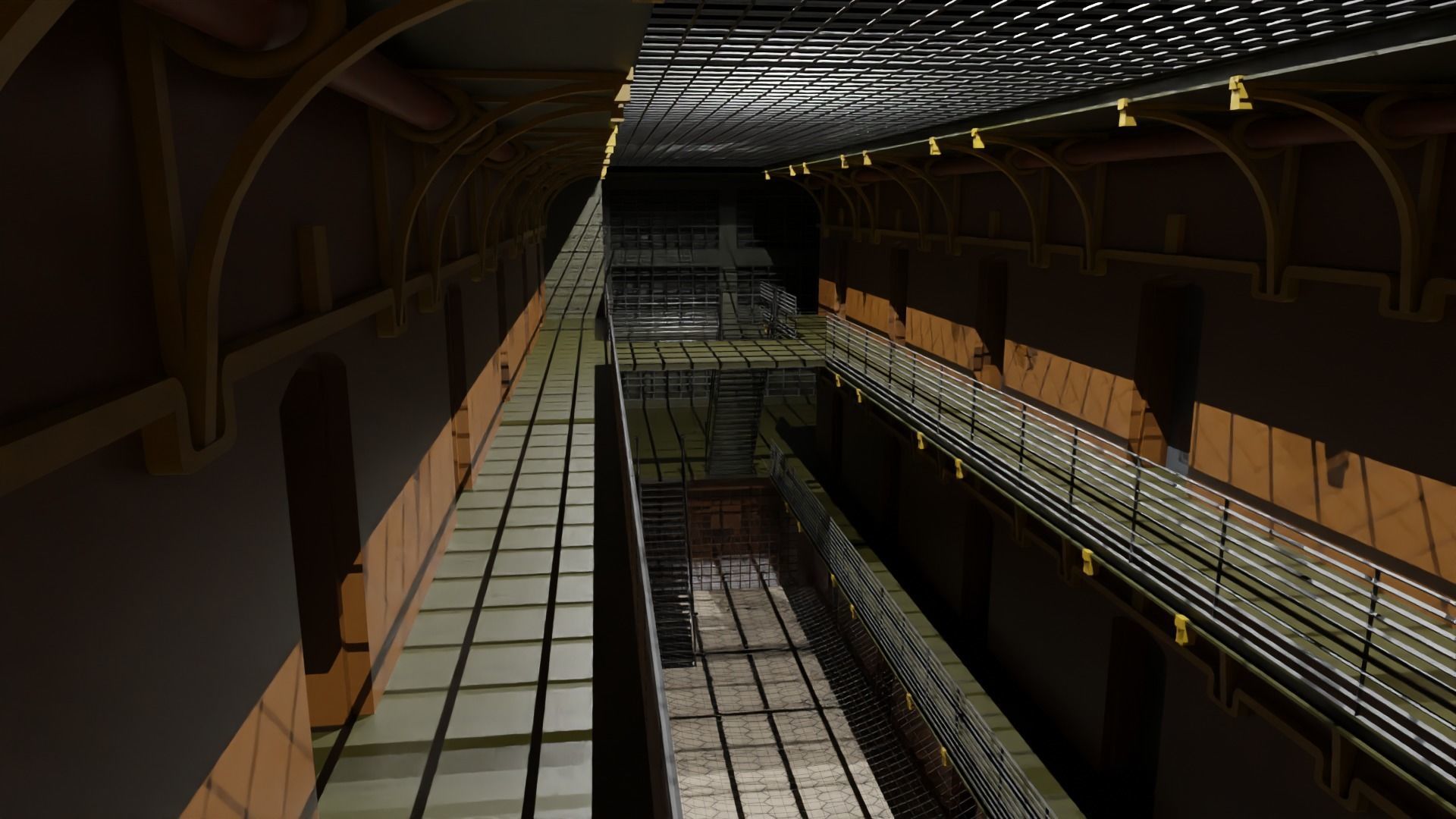 Prison Interior Low-poly 3D model_4