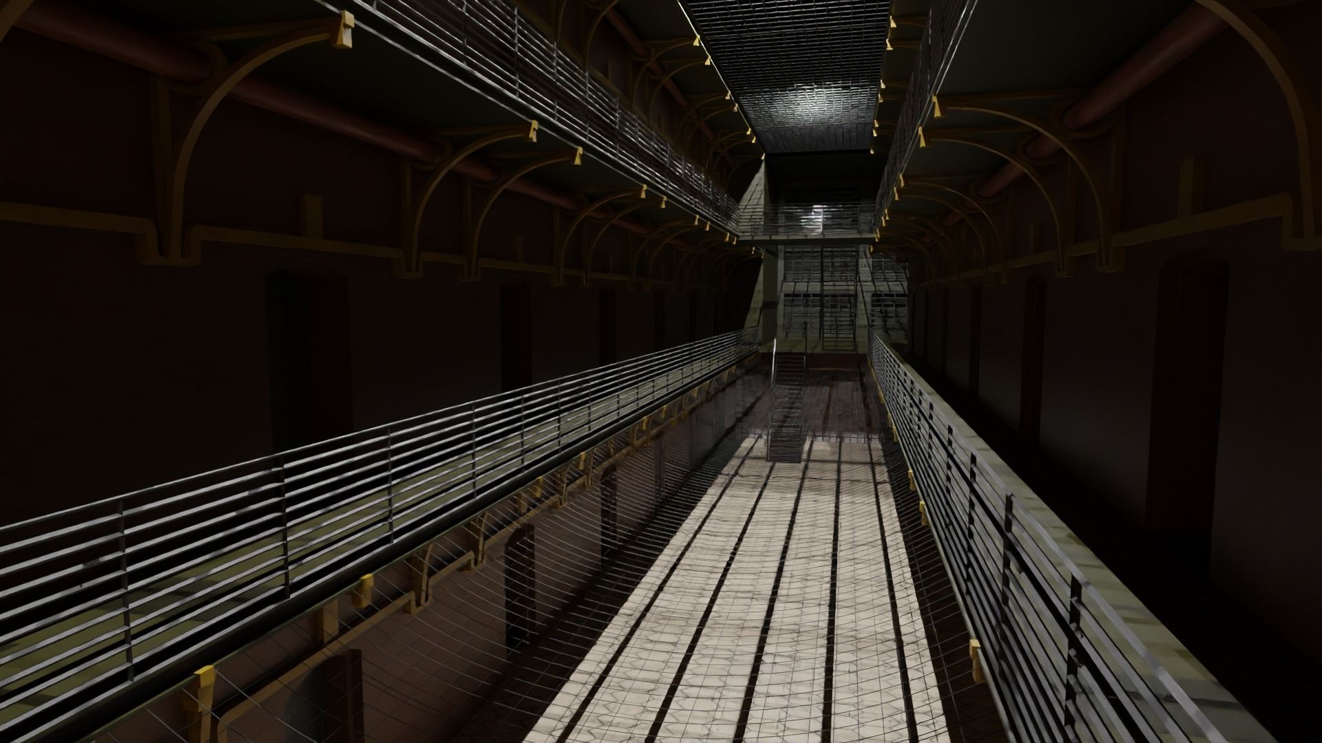 Prison Interior Low-poly 3D model_1
