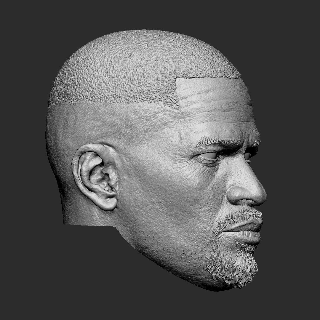 Jamie Foxx head 3D print model_2