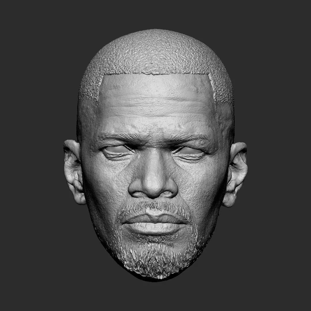 Jamie Foxx head 3D print model_0