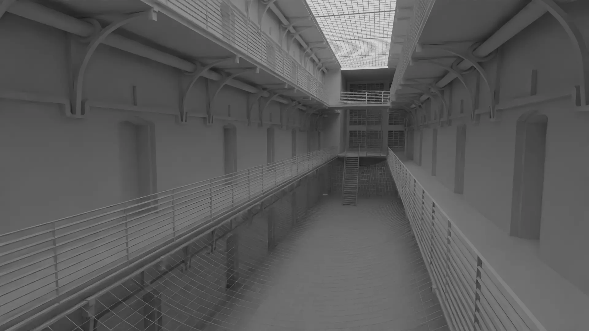 Prison Interior Low-poly 3D model