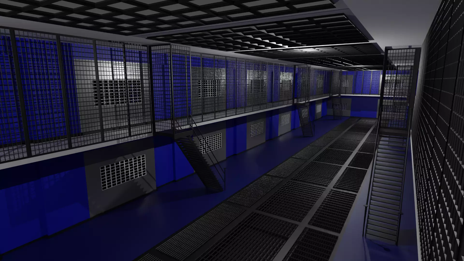 Prison Interior Low-poly 3D model