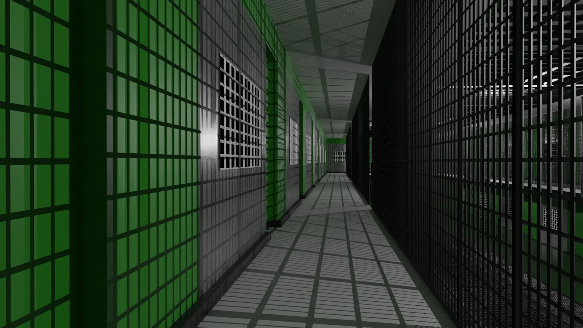 Prison Interior Low-poly 3D model_3