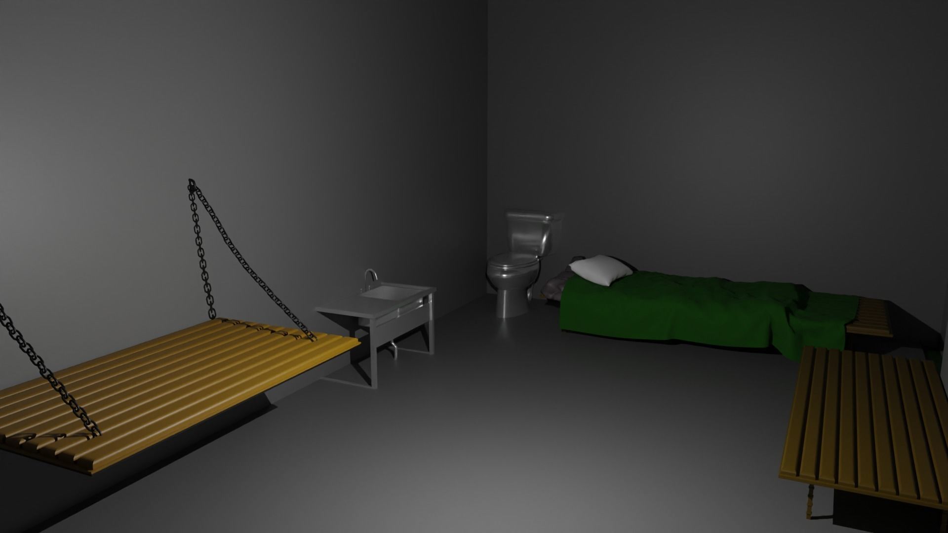 Prison Interior Low-poly 3D model_2