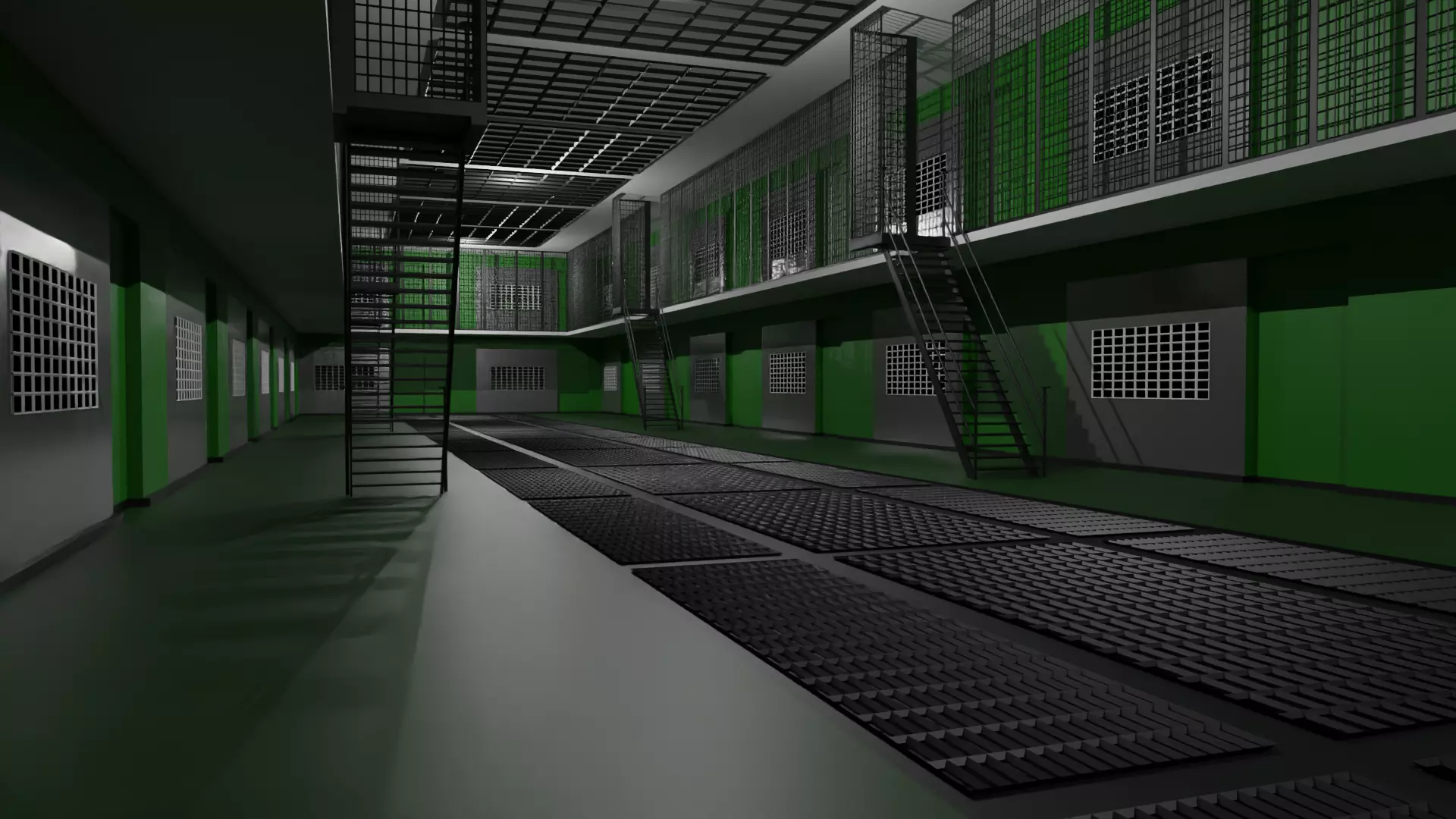 Prison Interior Low-poly 3D model_0