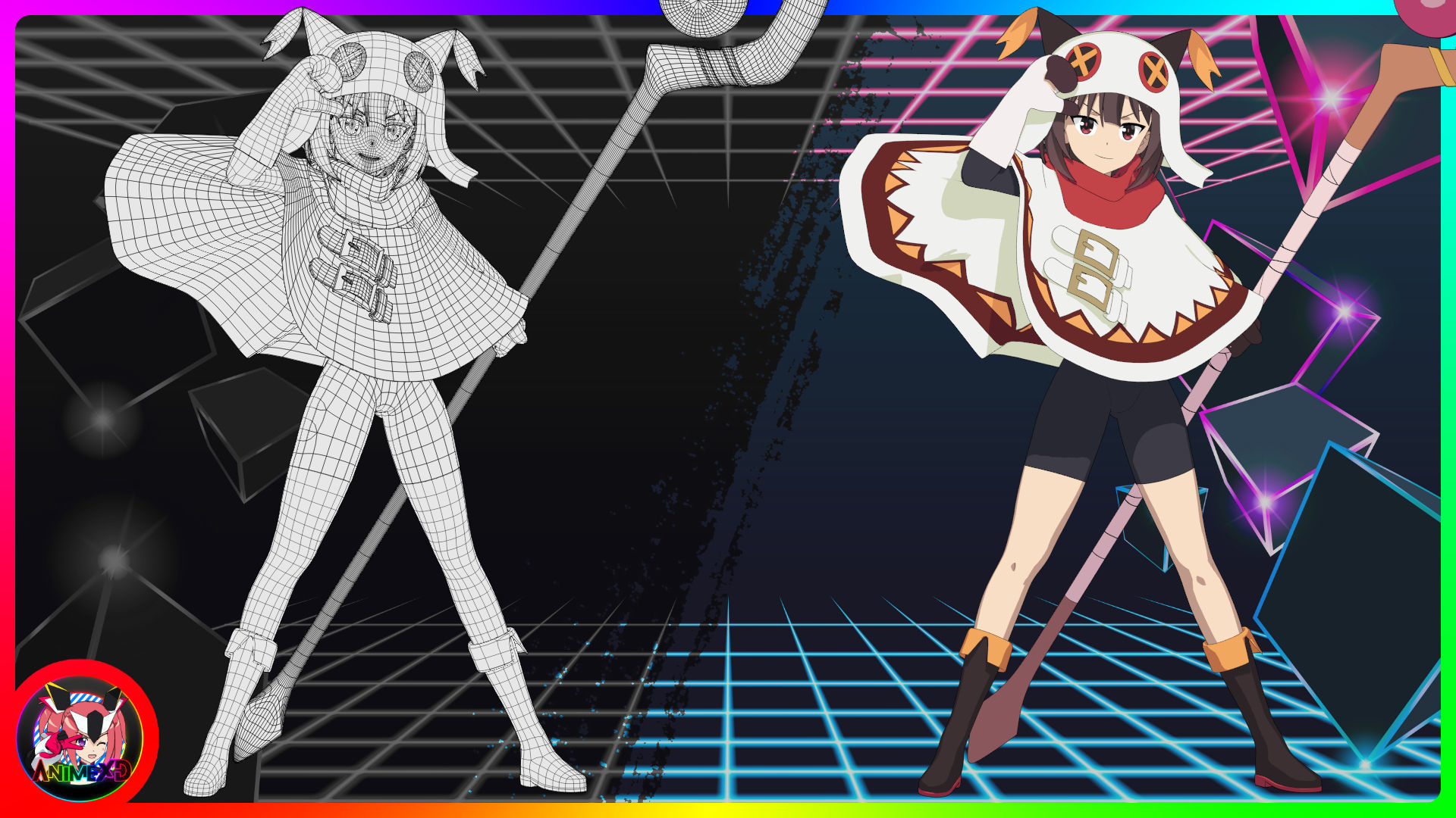 Pack Megumin - Konosuba - 3D Model Blender 3D model_7