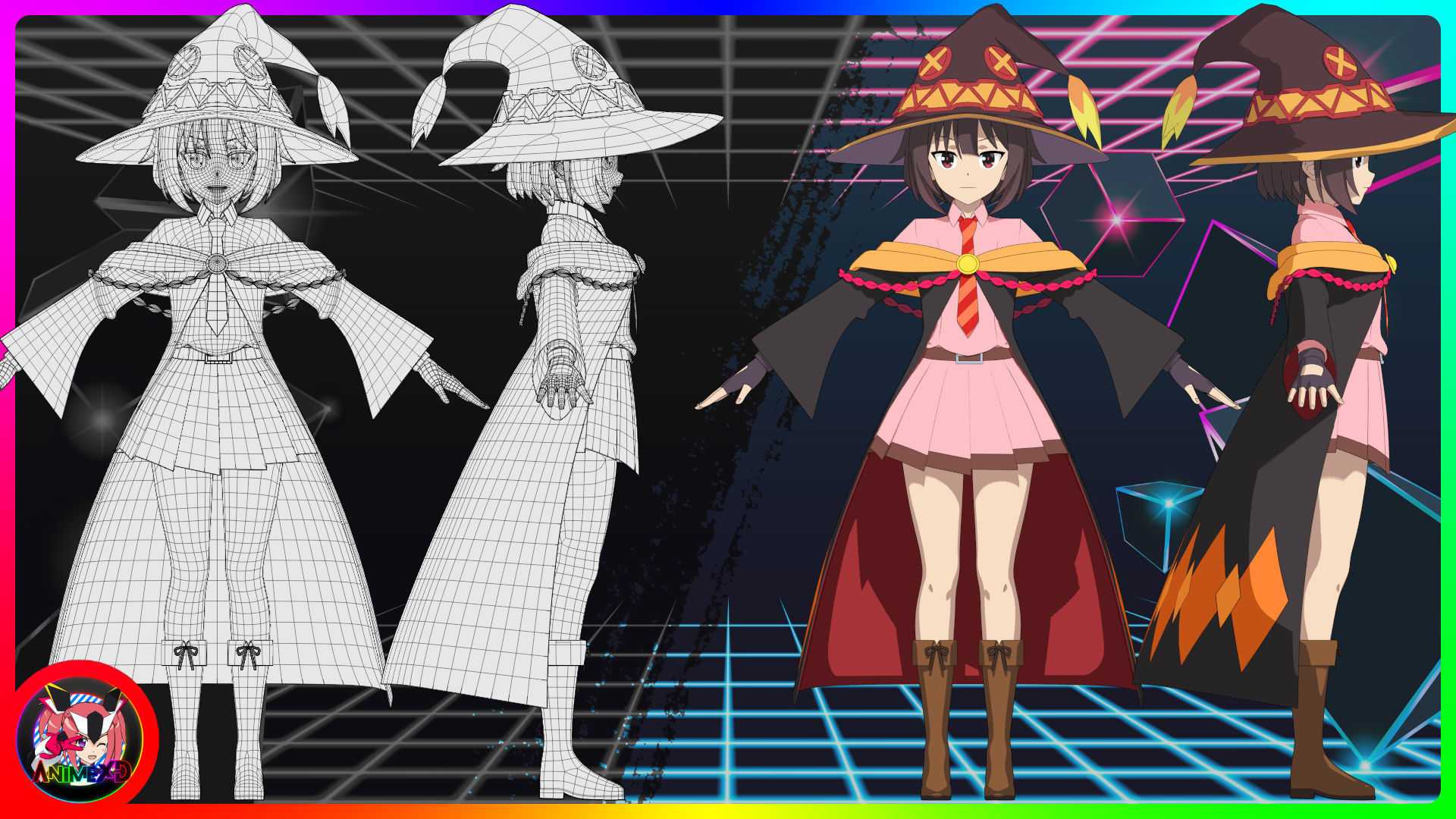 Pack Megumin - Konosuba - 3D Model Blender 3D model_13