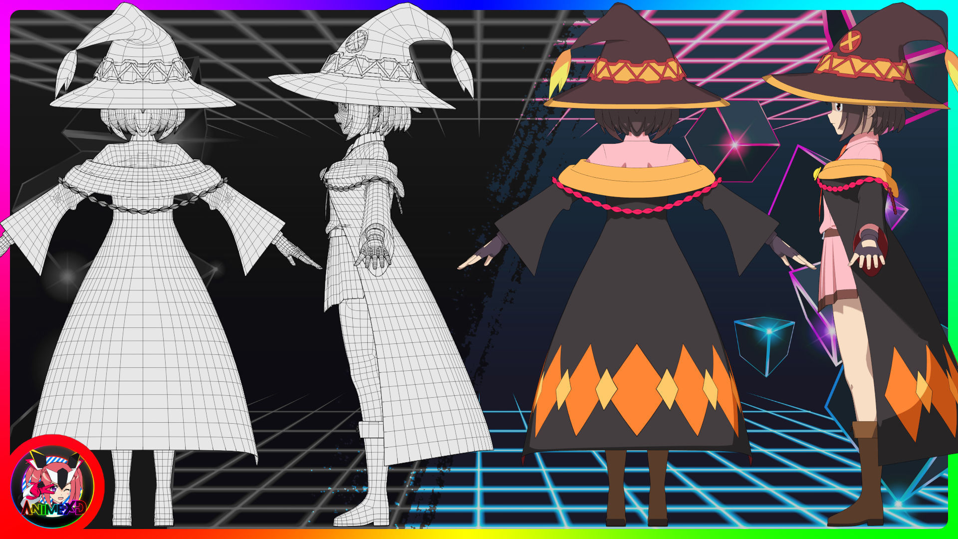 Pack Megumin - Konosuba - 3D Model Blender 3D model_14