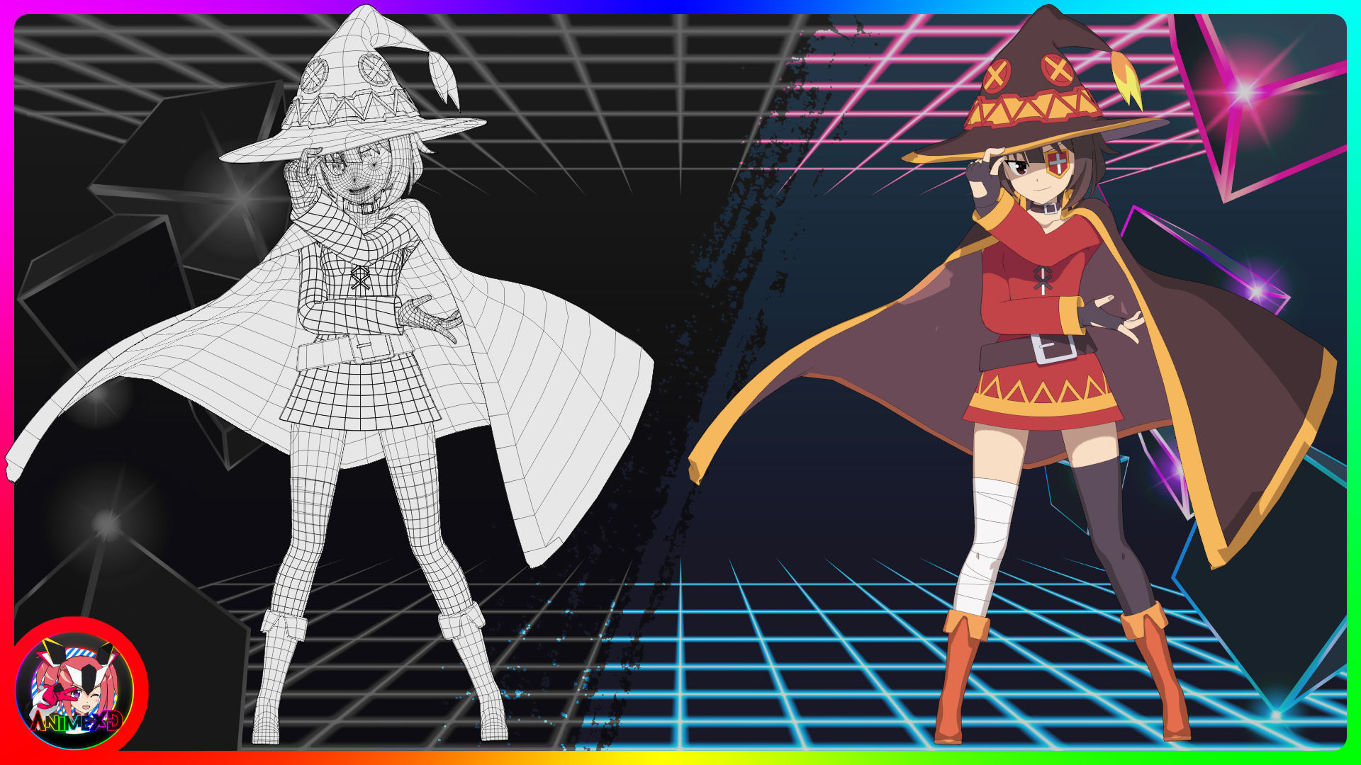 Pack Megumin - Konosuba - 3D Model Blender 3D model_6