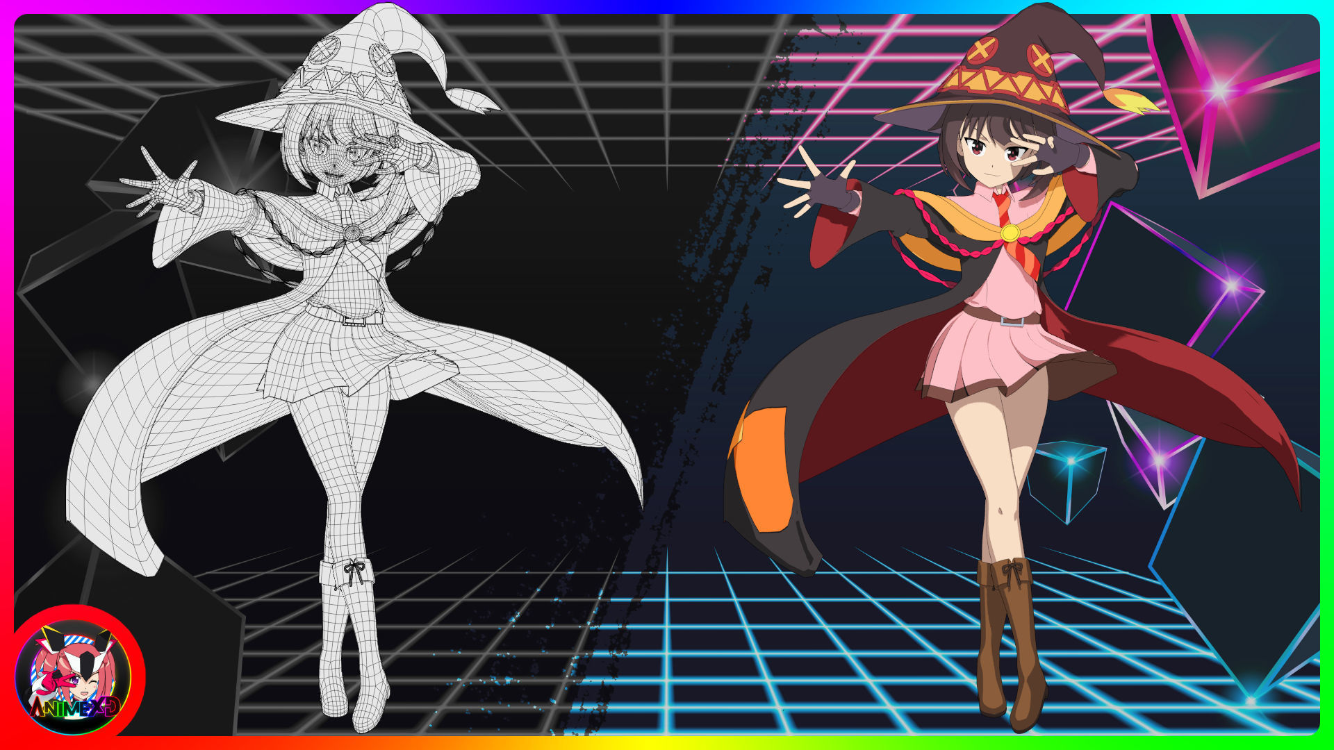 Pack Megumin - Konosuba - 3D Model Blender 3D model_8