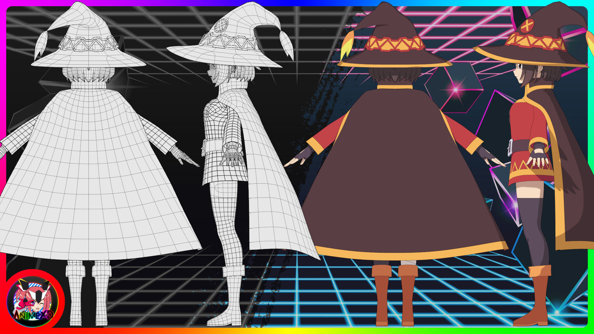 Pack Megumin - Konosuba - 3D Model Blender 3D model_10